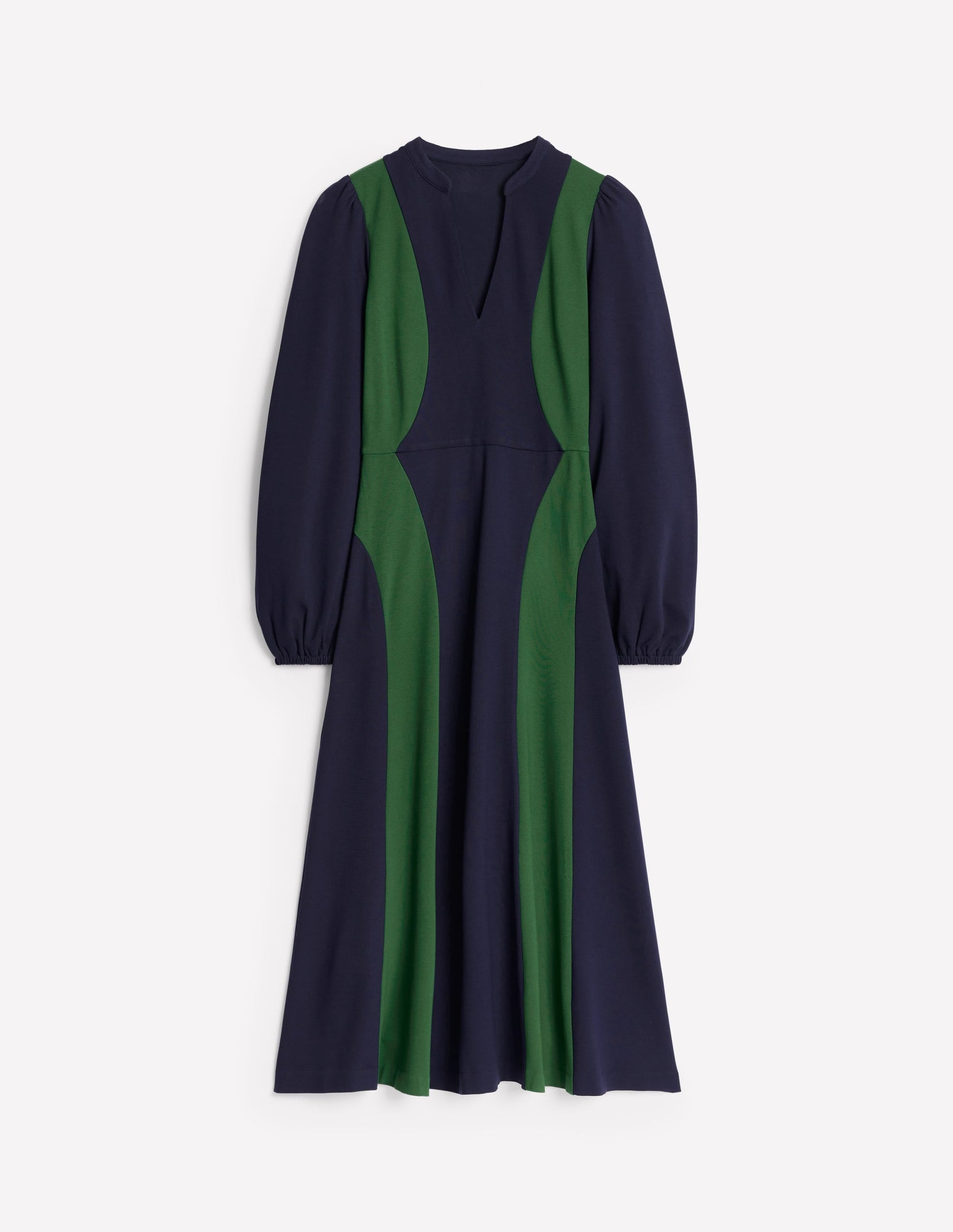 Notch Abstract Ponte Dress-Navy, Glade-6