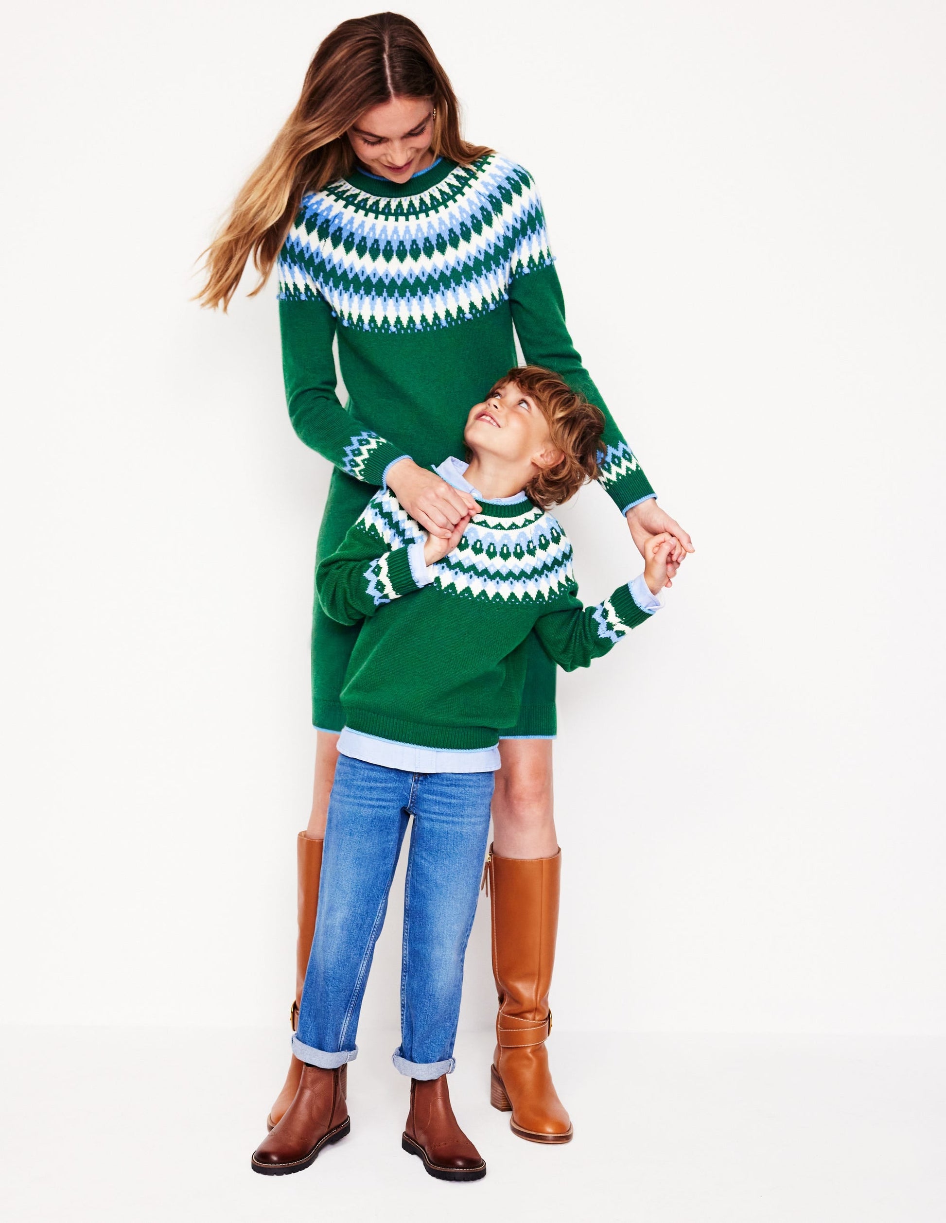 Eleanor Fair Isle Dress-Pine, Fair Isle-5