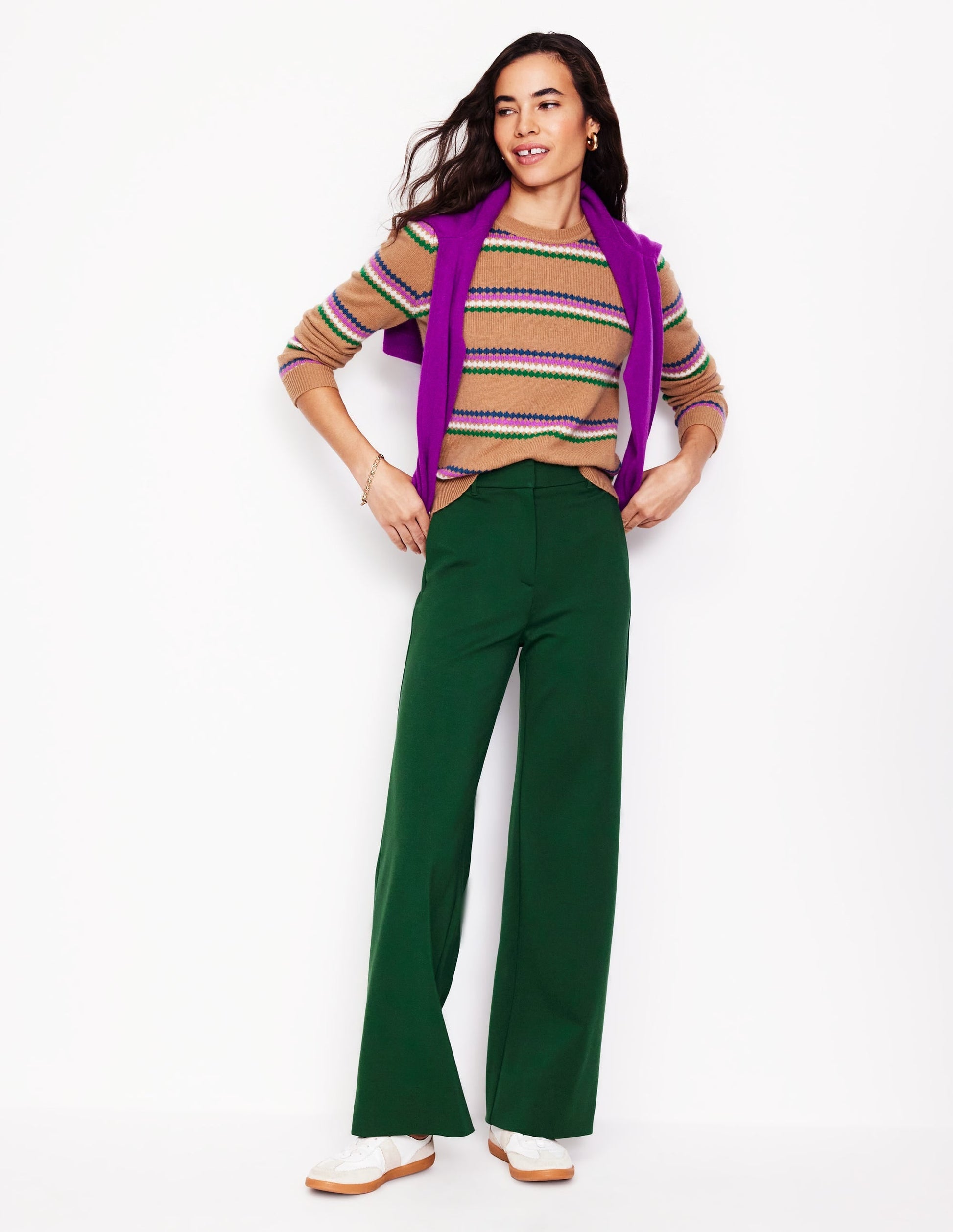 Edie Fair Isle Jumper-Camel Diamond-6