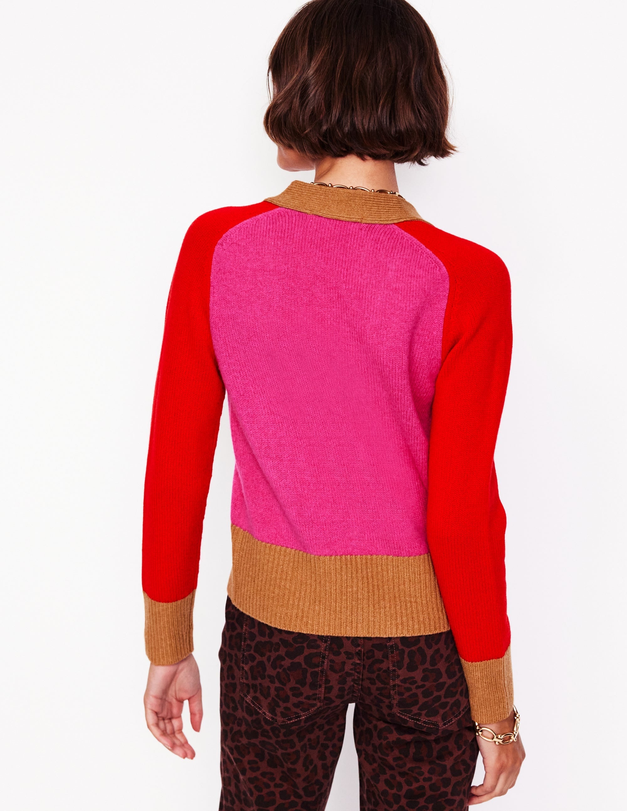 Olivia Merino Cardigan-Party Pink - Image 3