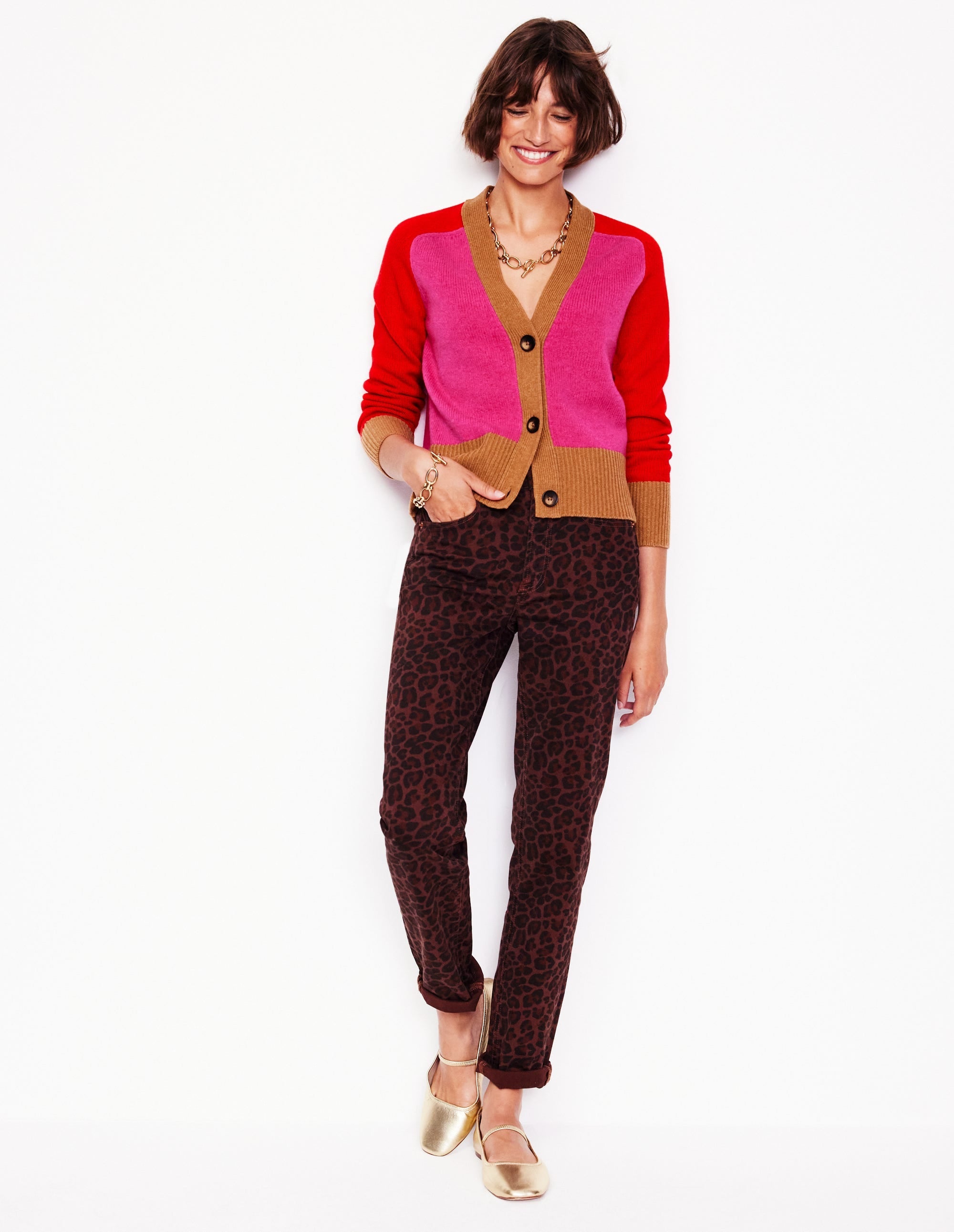 Olivia Merino Cardigan-Party Pink - Image 4