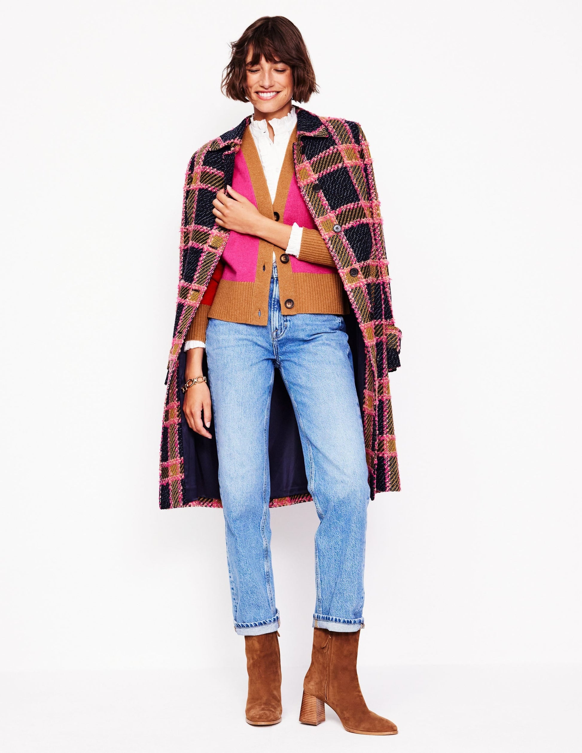 Olivia Merino Cardigan-Party Pink-6