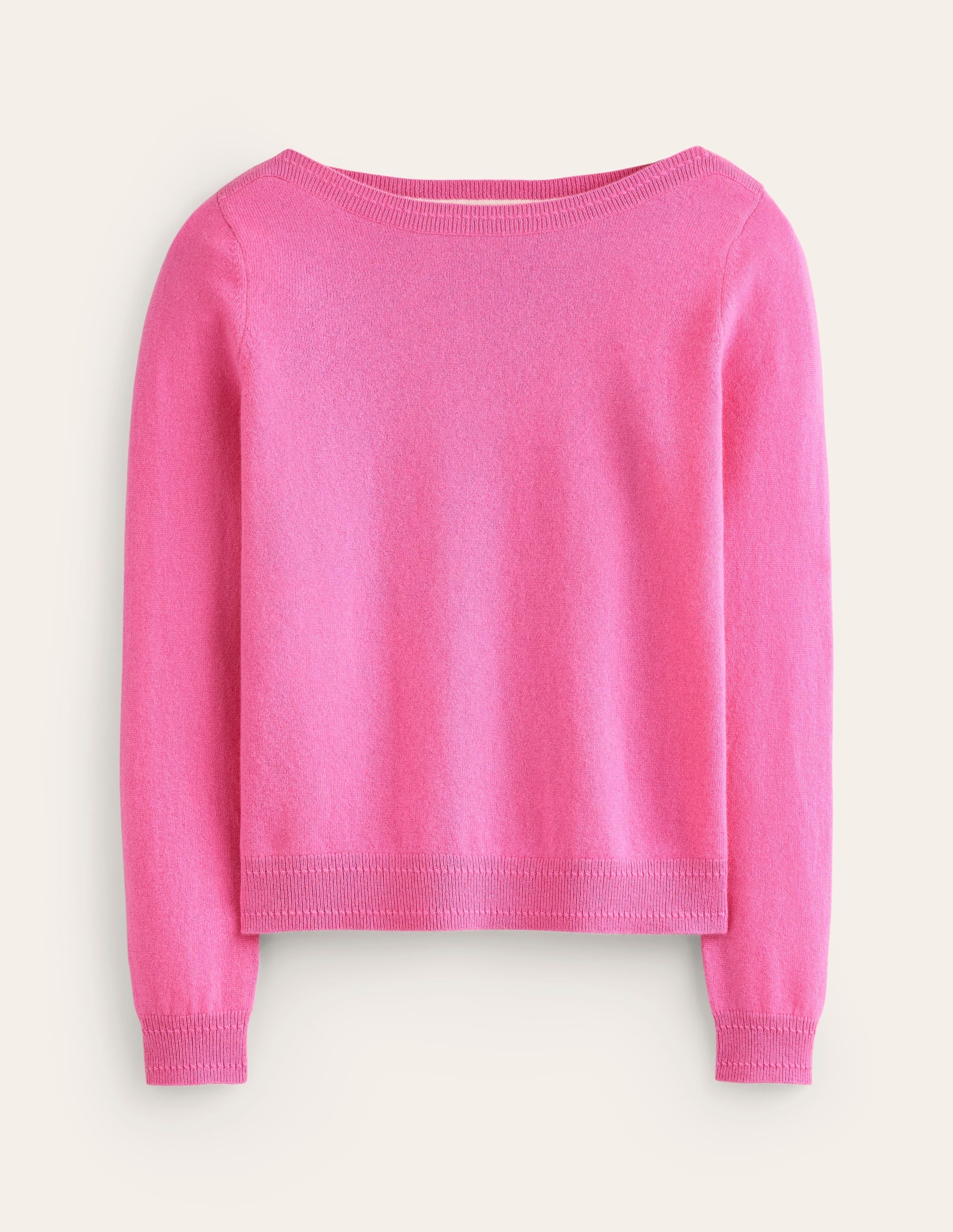 Eva Cashmere Boat Neck Jumper-Pink Tourmaline - Image 6