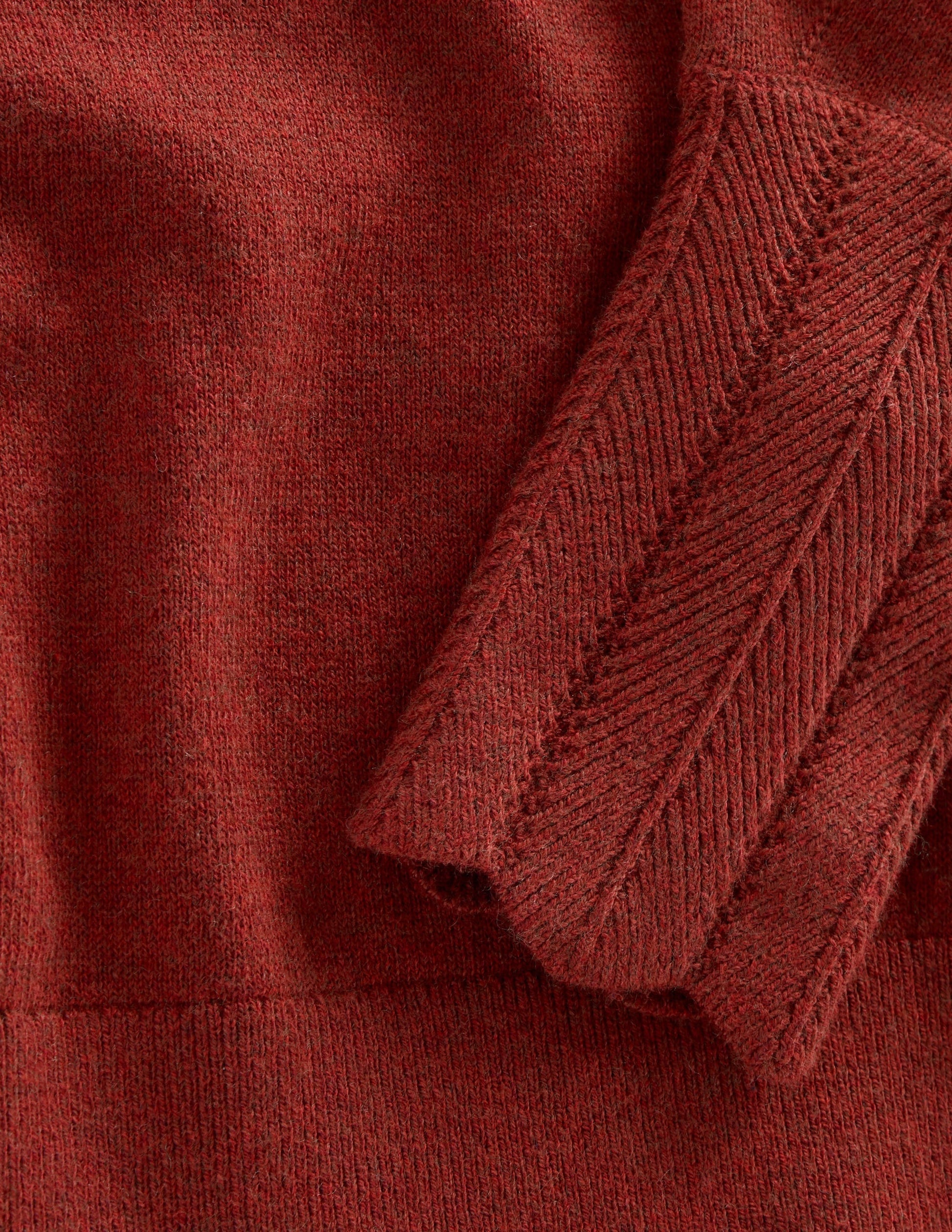 Imi Scallop Trim Jumper-Burnt Orange-7