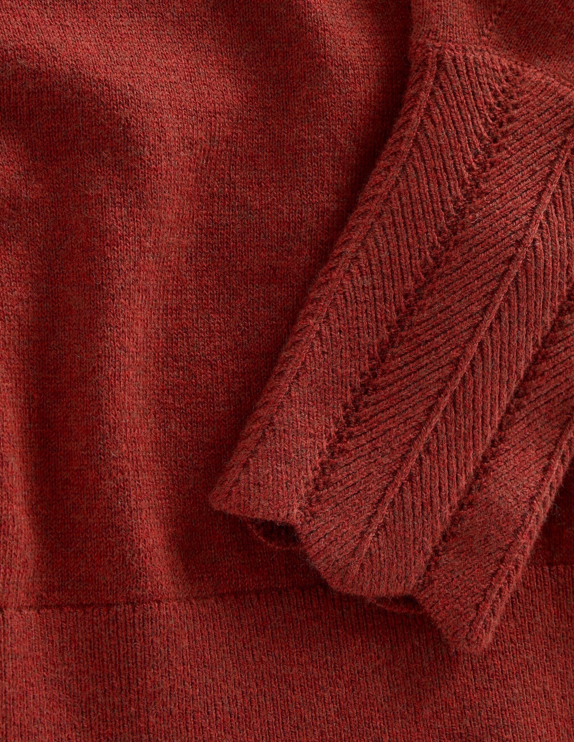 Imi Scallop Trim Jumper-Burnt Orange - Image 7