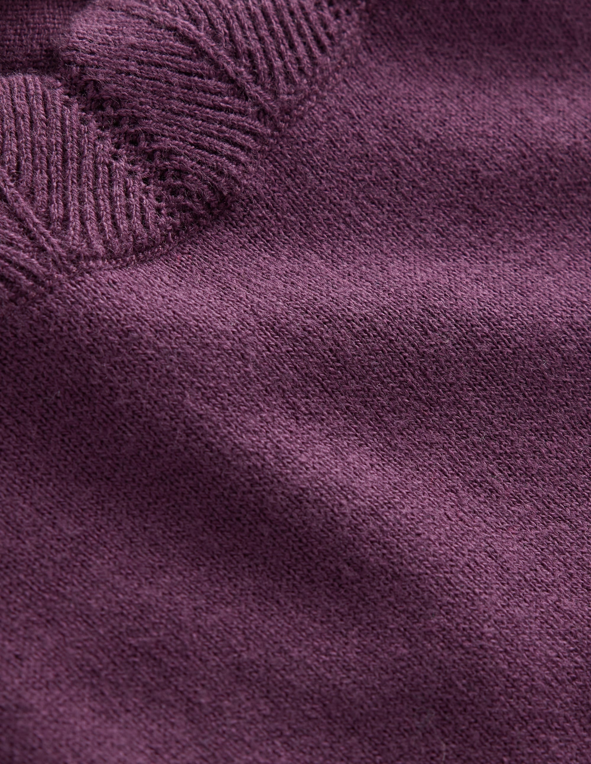 Imi Scallop Trim Jumper-Damson Purple - Image 6