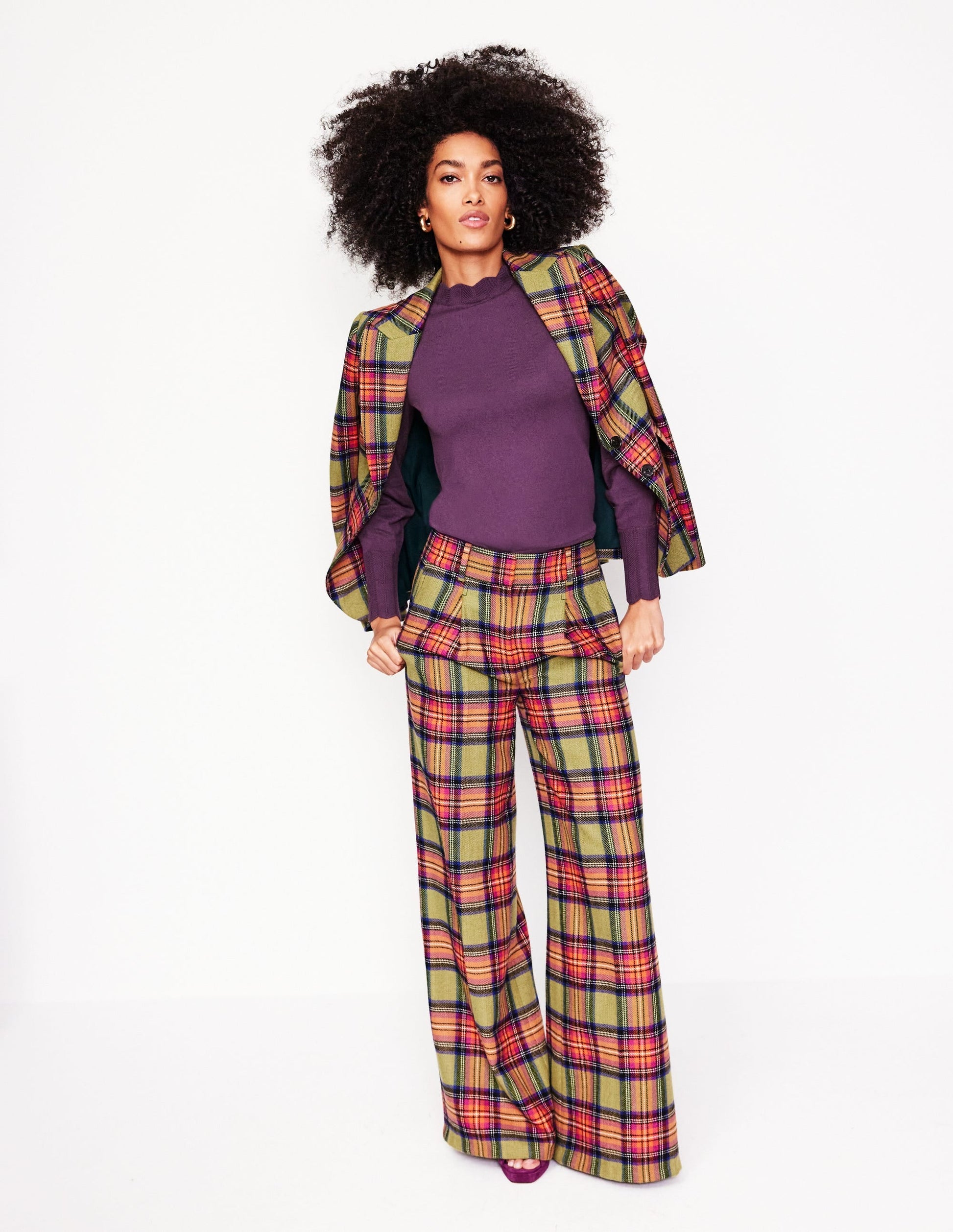 Imi Scallop Trim Jumper-Damson Purple-4