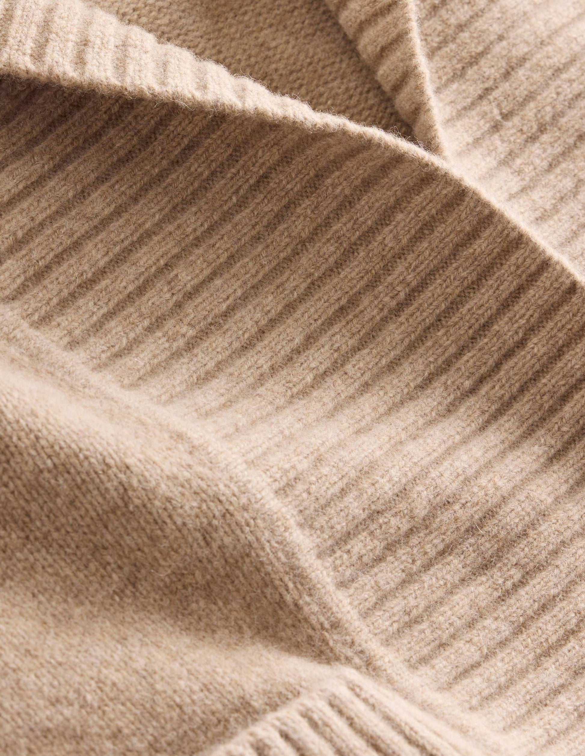 Longline Merino Cardigan-Oatmeal Melange-6