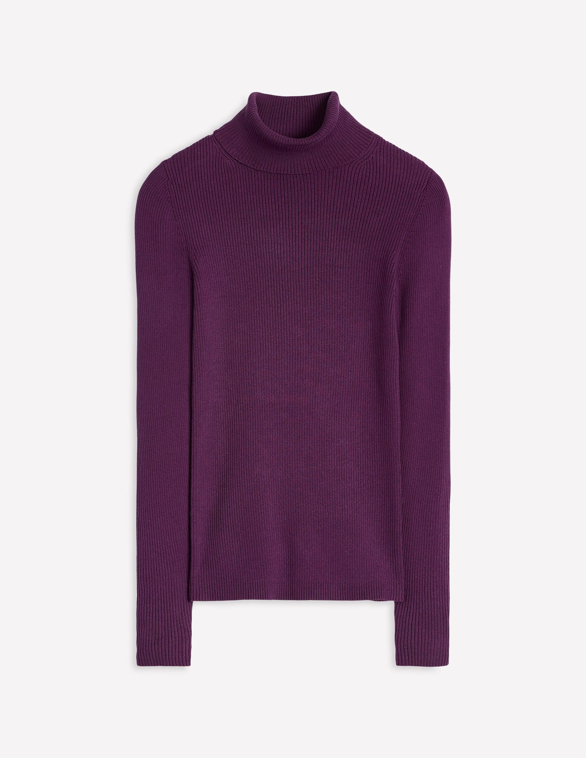 Catriona Roll Neck Jumper-Damson Purple-5