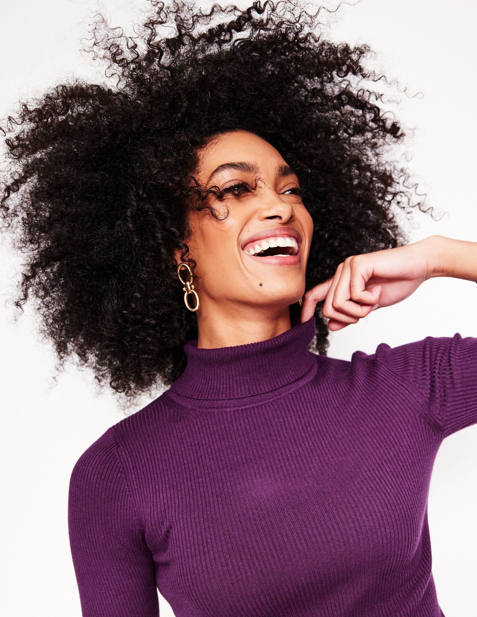Catriona Roll Neck Jumper-Damson Purple-2