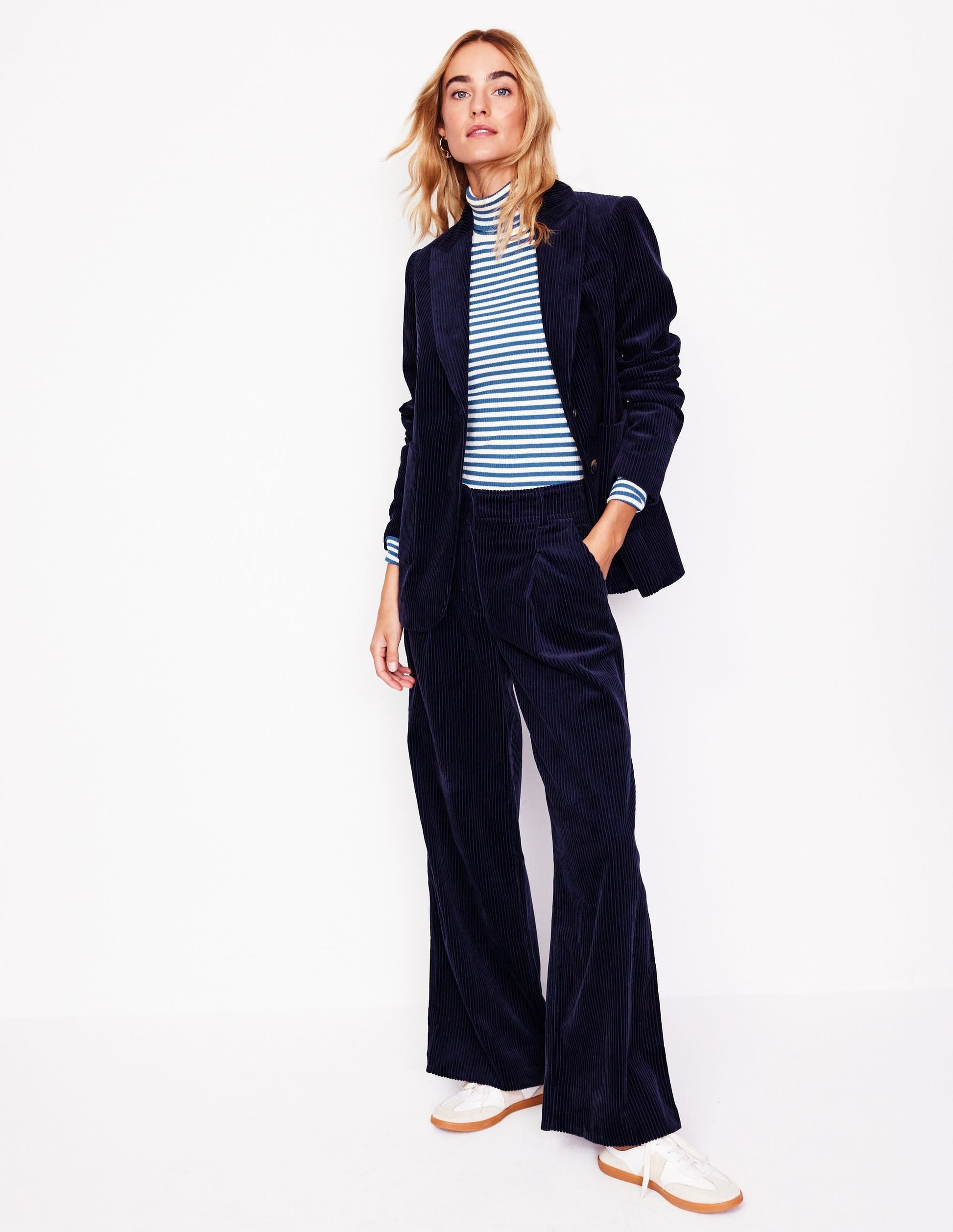 Catriona Roll Neck Jumper-Ivory, Blue Jay-4