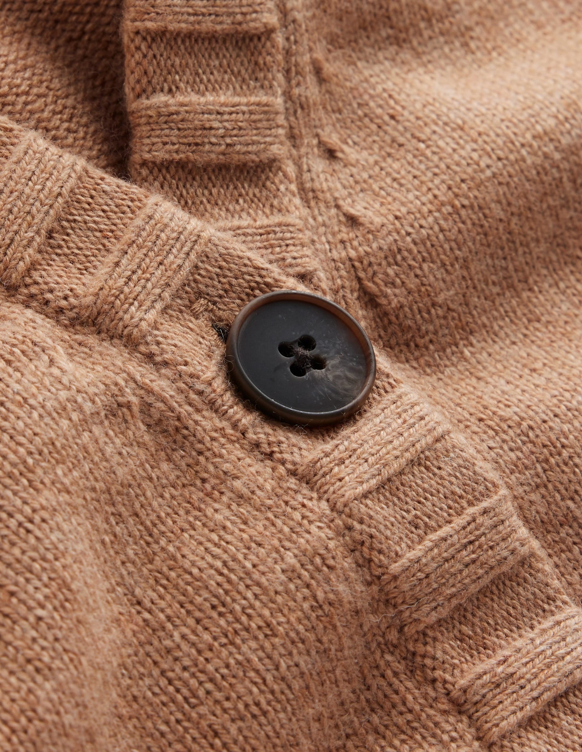 Zia Knitted Waistcoat-Camel Melange-7