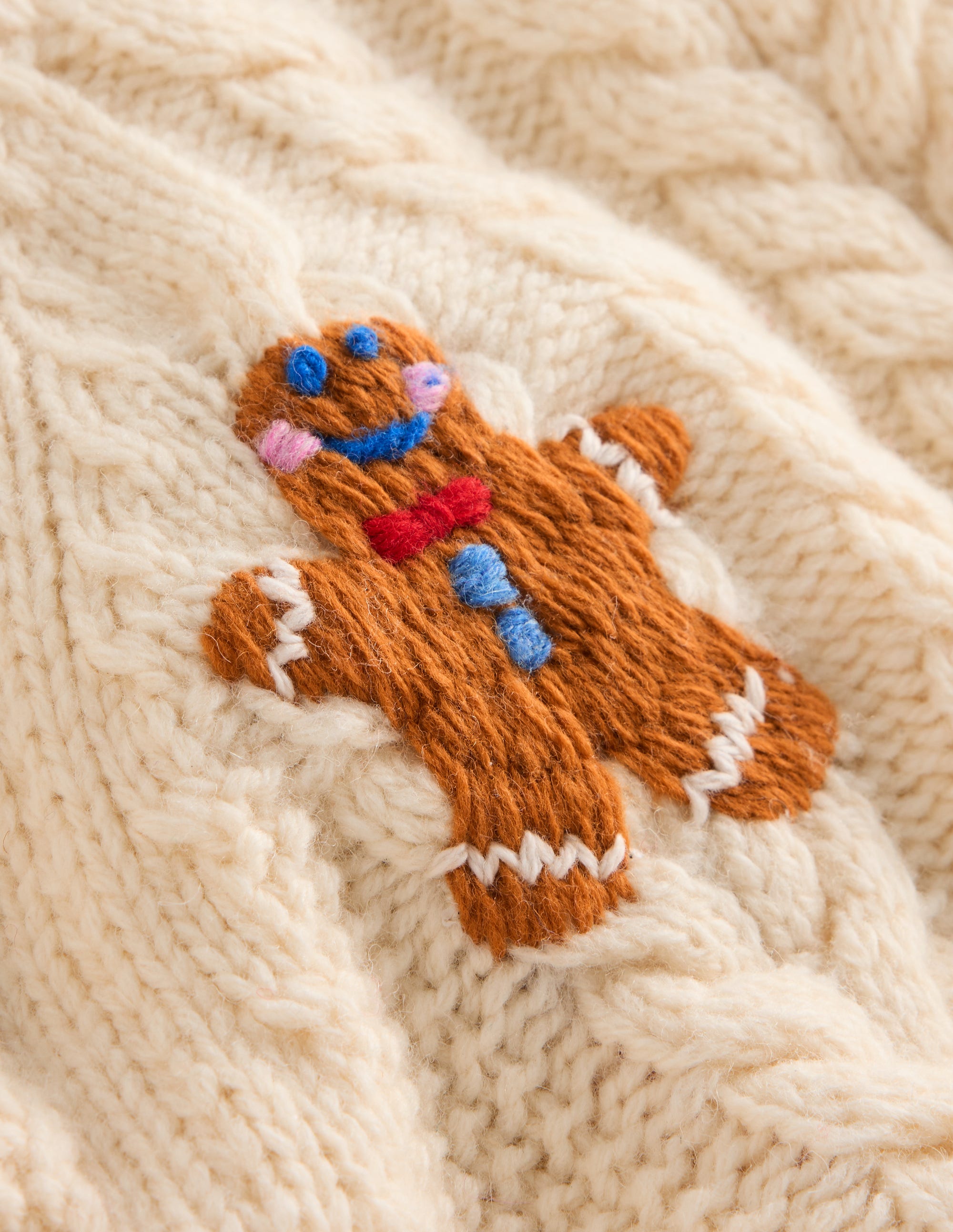Heritage Cable Jumper-Warm Ivory, Ho Ho Ho - Image 9