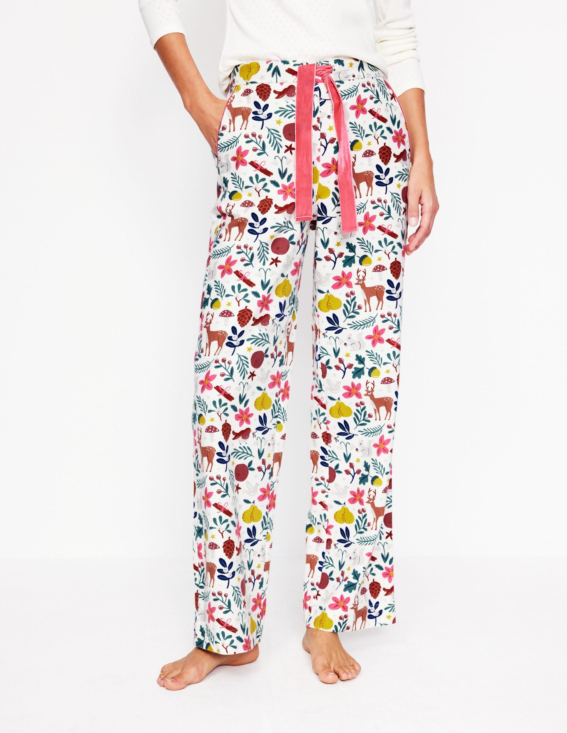 Brushed Cotton Pyjama Trouser-Woodland, Multi-4