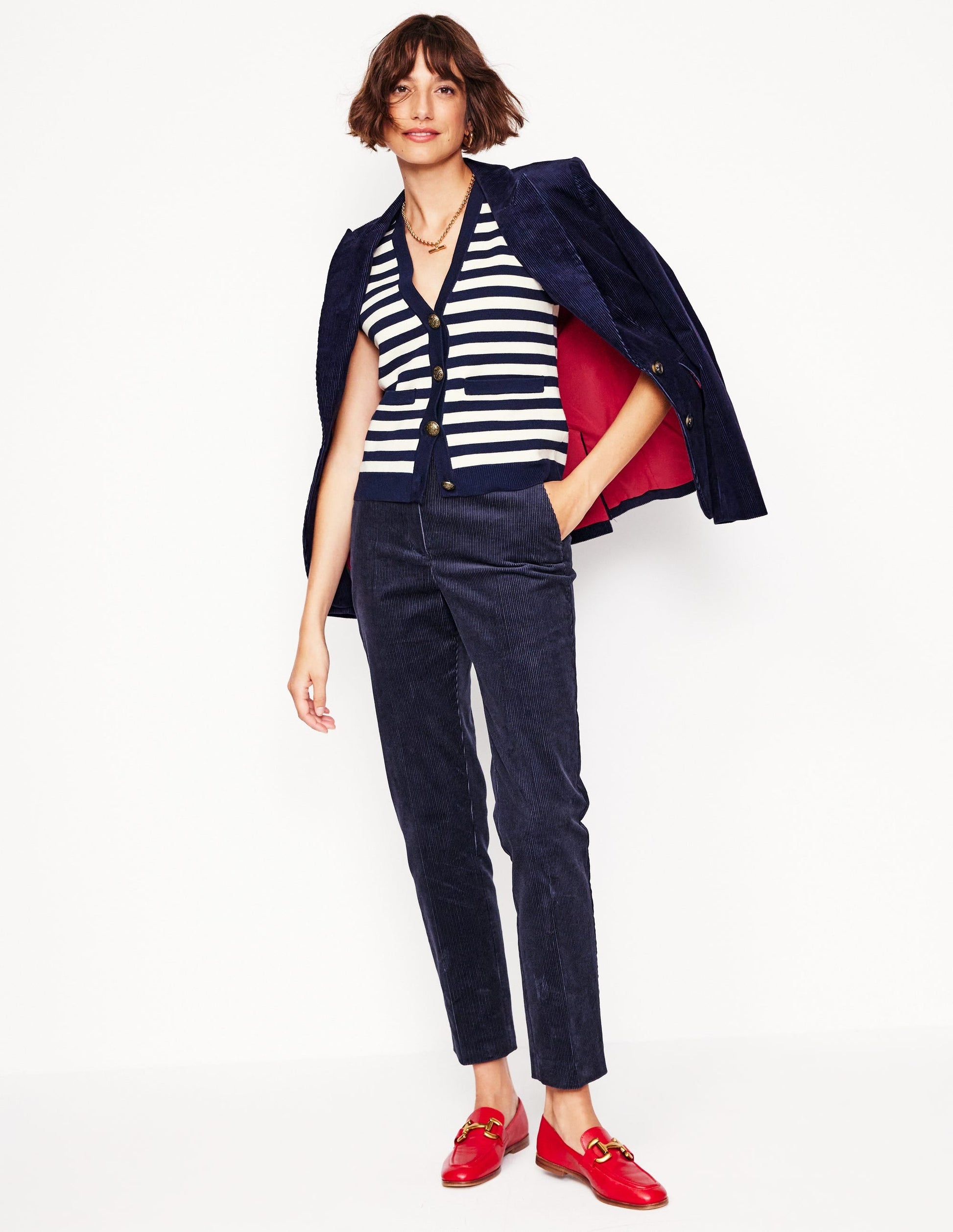 Kew Cord Trousers-Navy-1