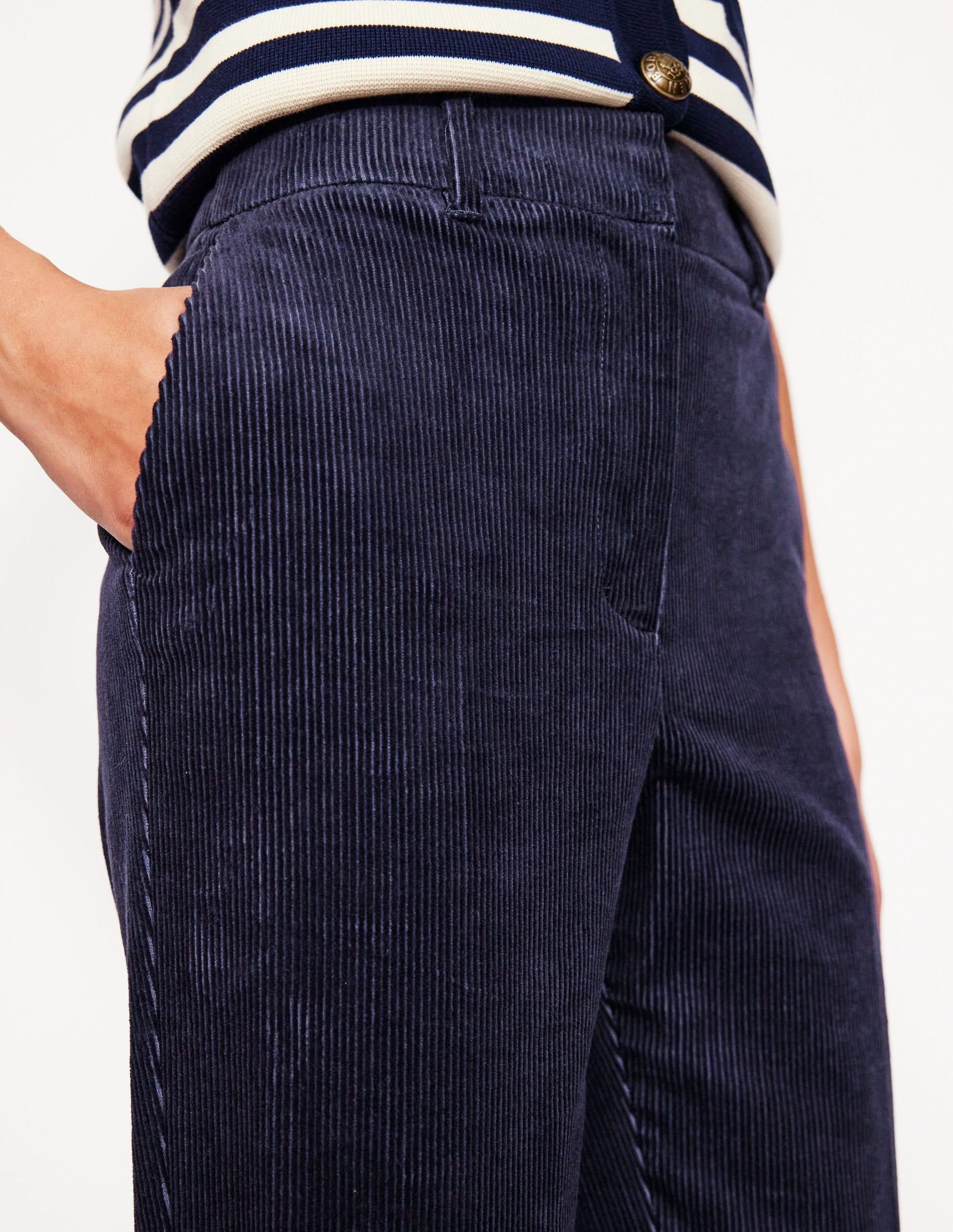 Kew Cord Trousers-Navy-2