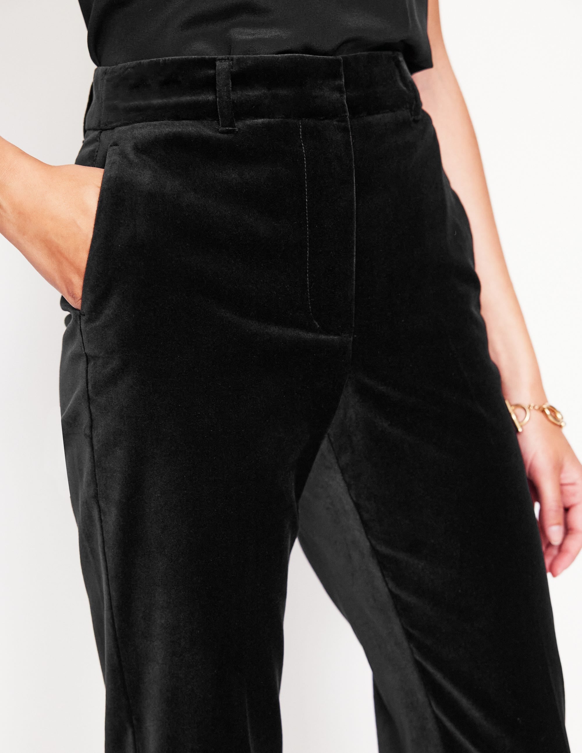 Kew Velvet Trousers-Black - Image 2