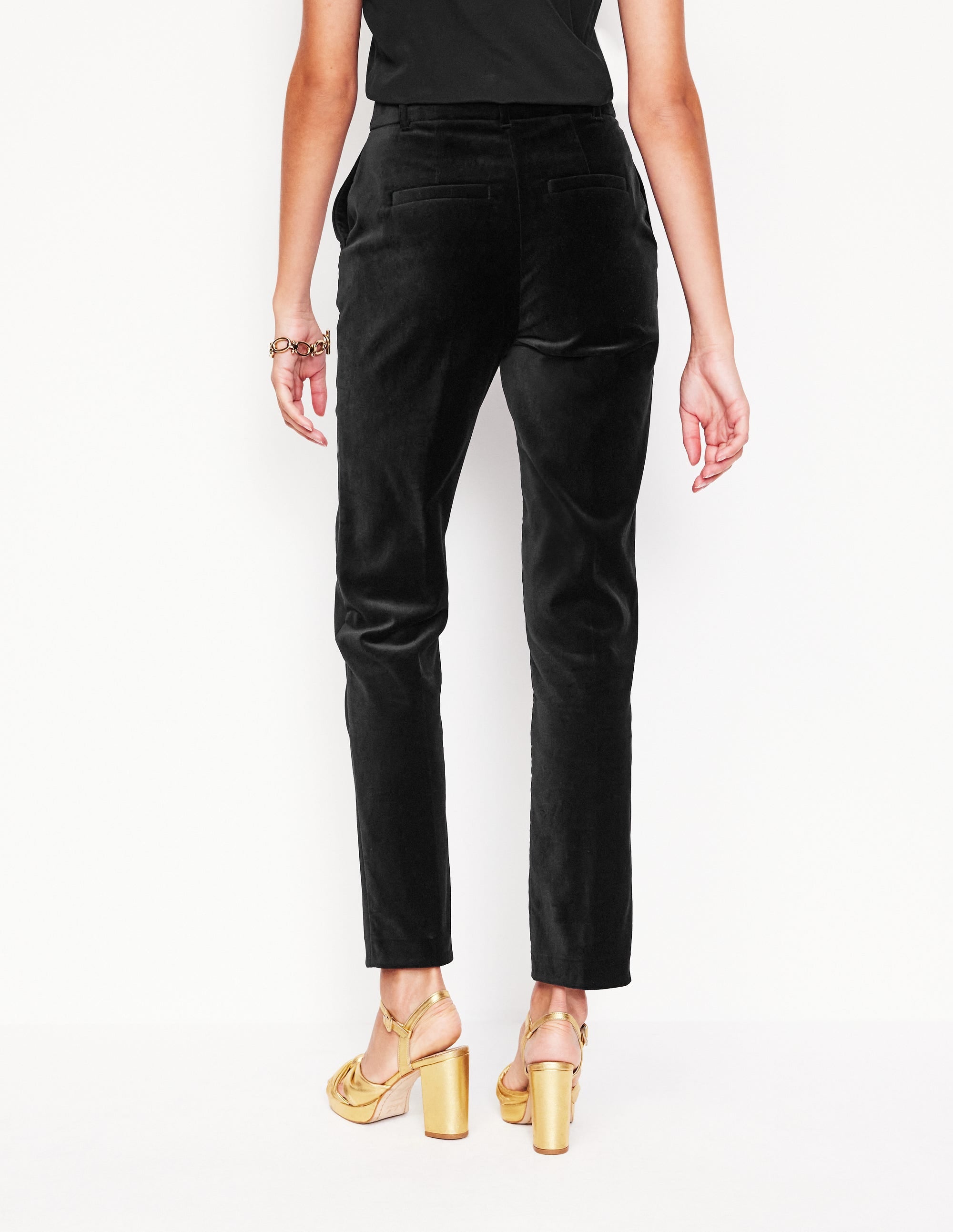 Kew Velvet Trousers-Black - Image 3