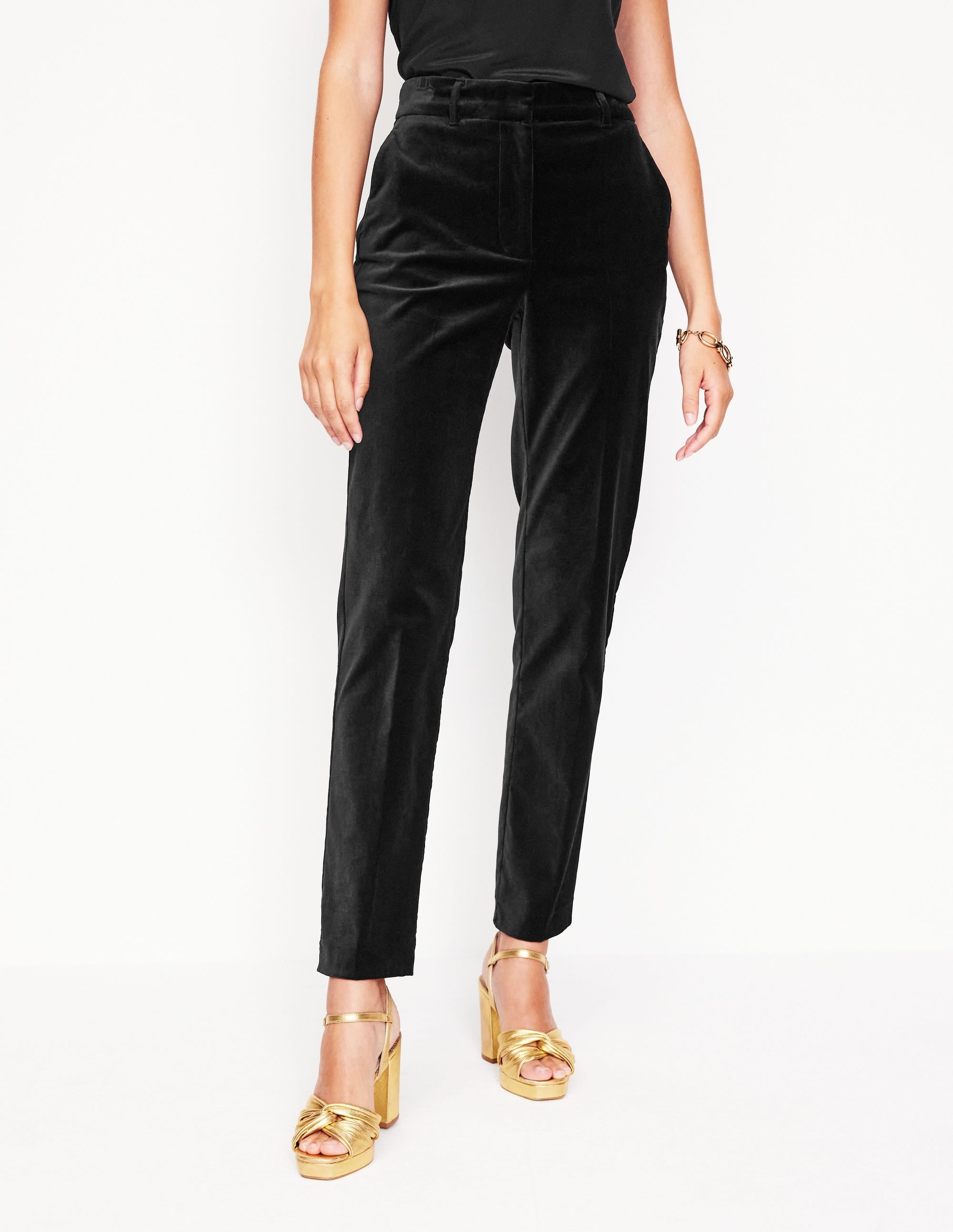 Kew Velvet Trousers-Black - Image 4