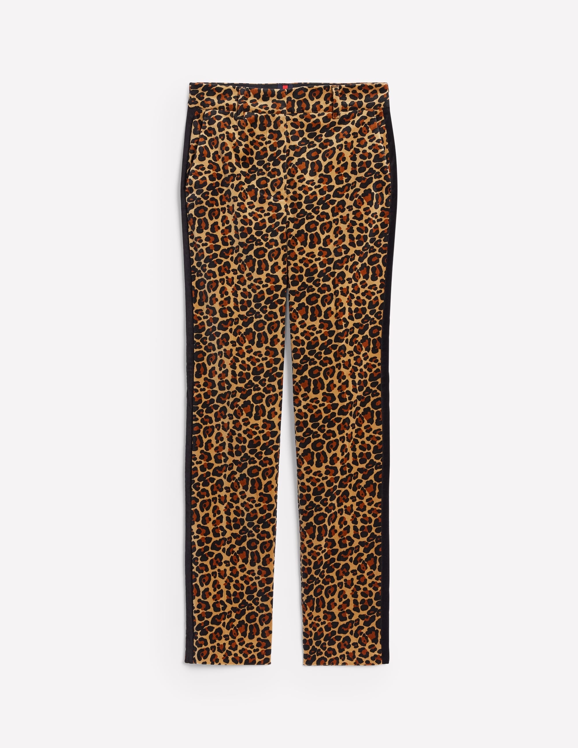 Kew Velvet Trousers-Leopard, Black Side Stripe - Image 6