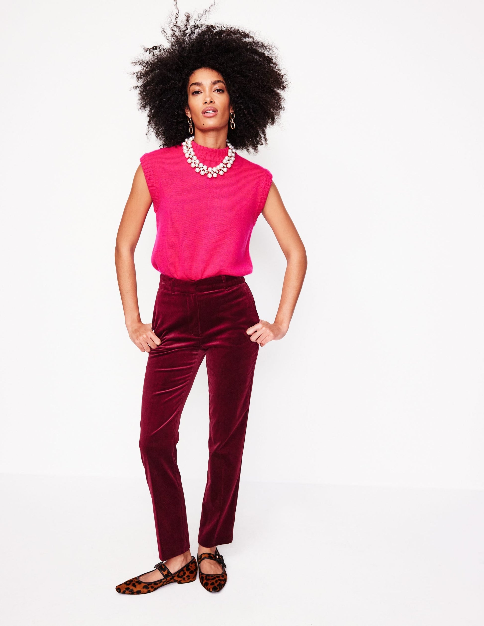 Kew Velvet Trousers-Cabernet-1