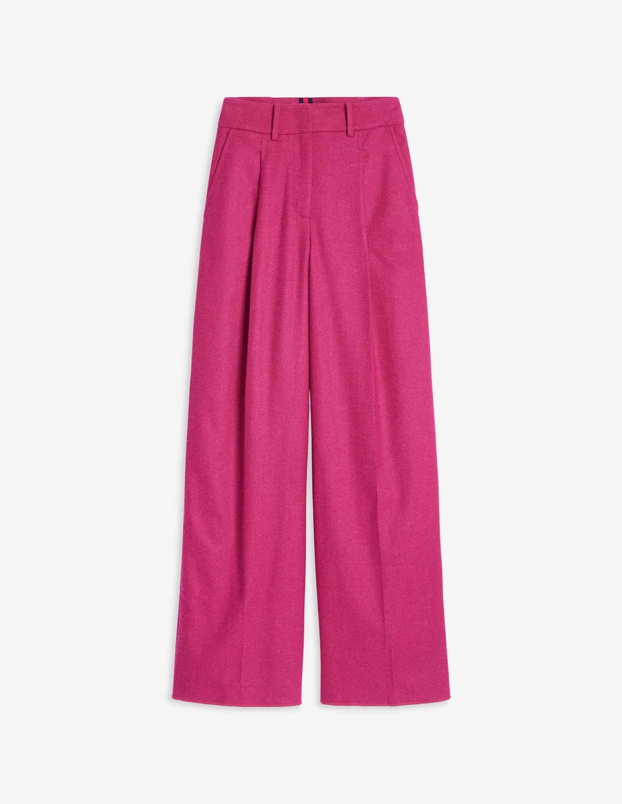 Chiswick Wool Blend Trousers-Cherry Jam - Image 8