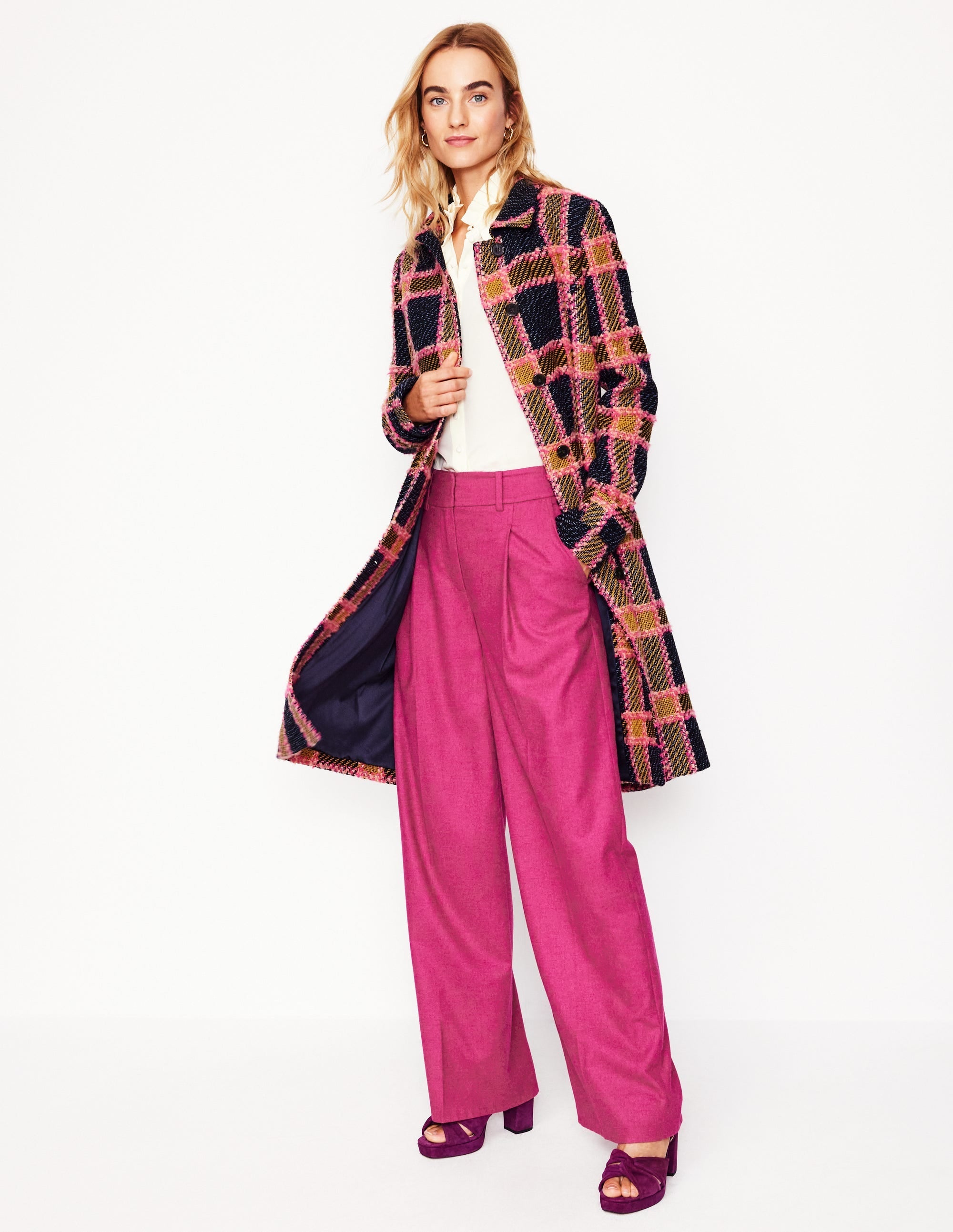 Chiswick Wool Blend Trousers-Cherry Jam - Image 6