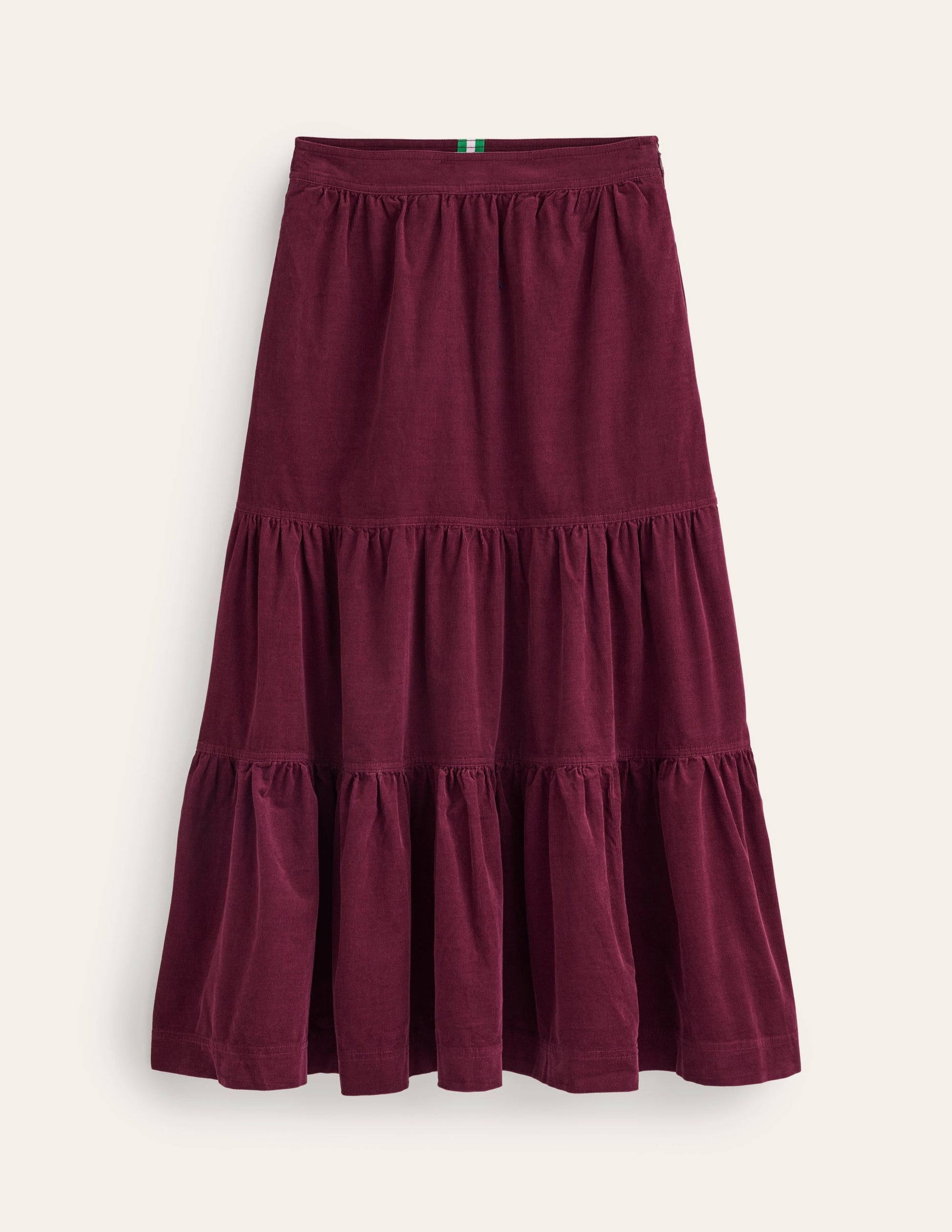 Viv Cord Tiered Maxi Skirt-Deep Wisteria-5