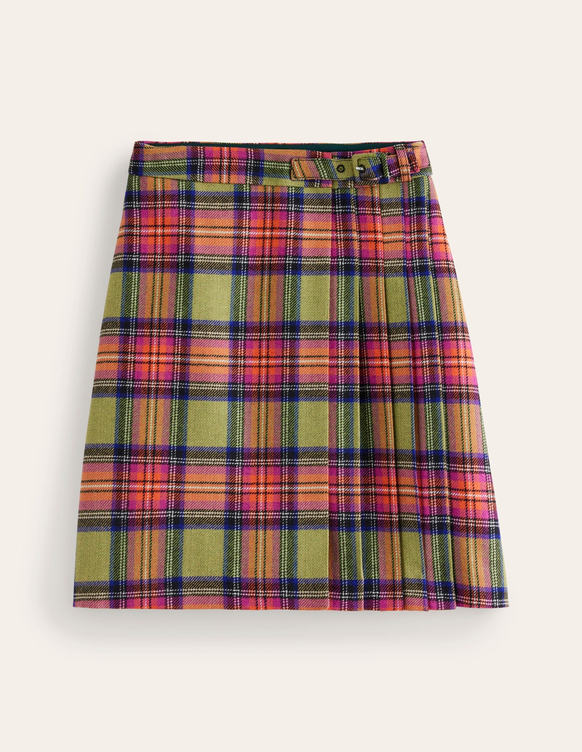 Helen Buckled Kilt-Green and Purple Check-7