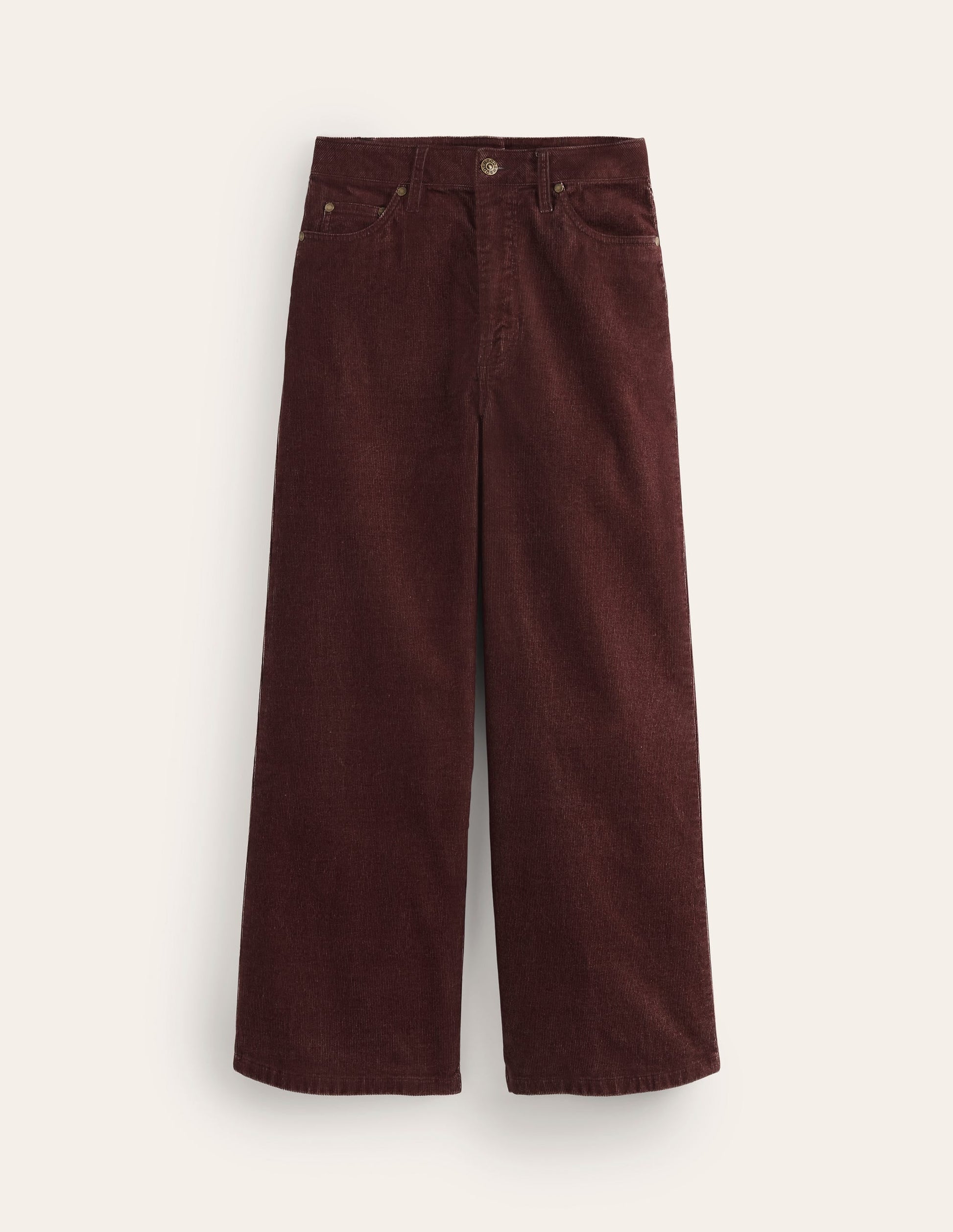 5 Pocket Cord Crop Jeans-Chestnut-5