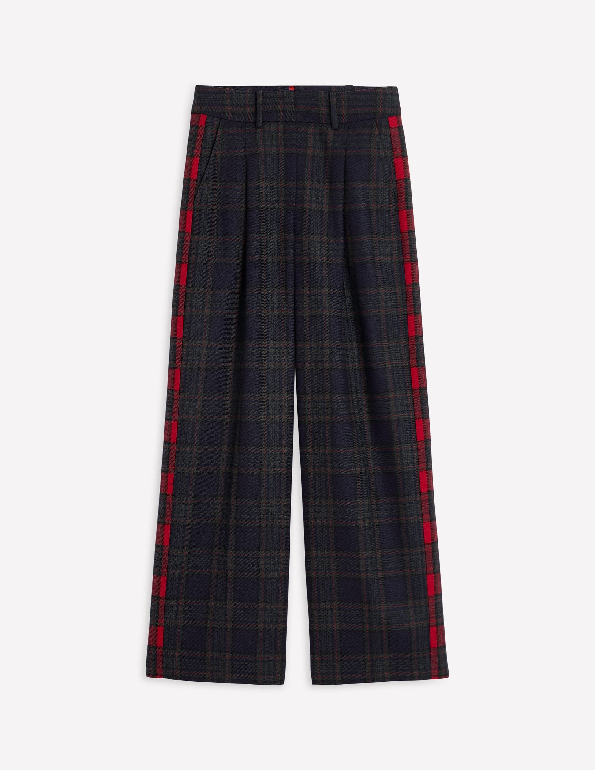 Chiswick Wool-Blend Trousers-Navy and Green Check-10