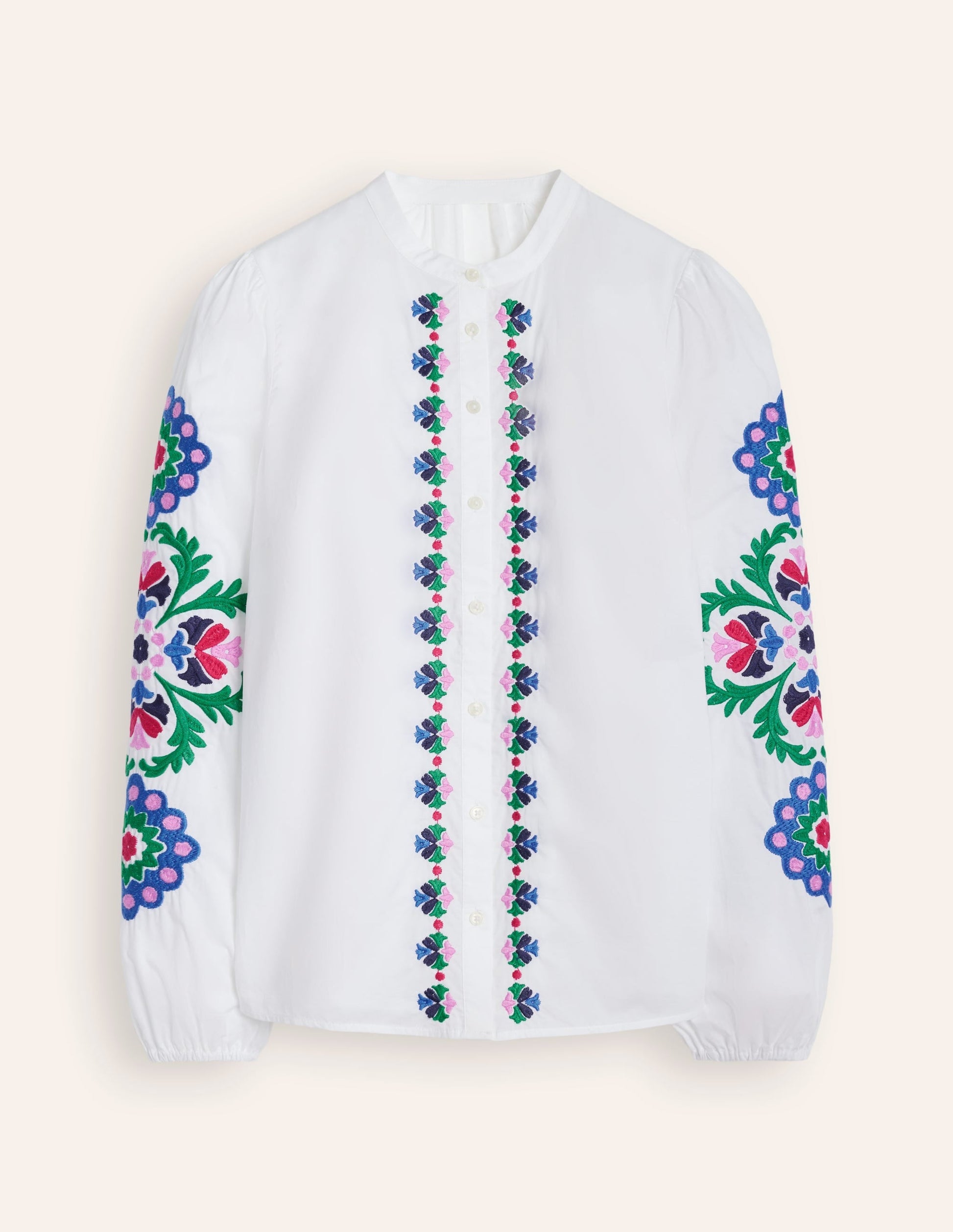 Embroidery Interest Top-White Multi Embroidery-5