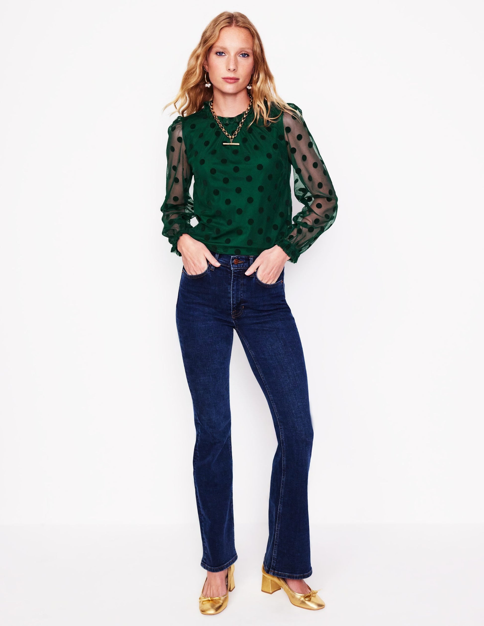 Tulle Blouson Sleeve Top-Glade-4