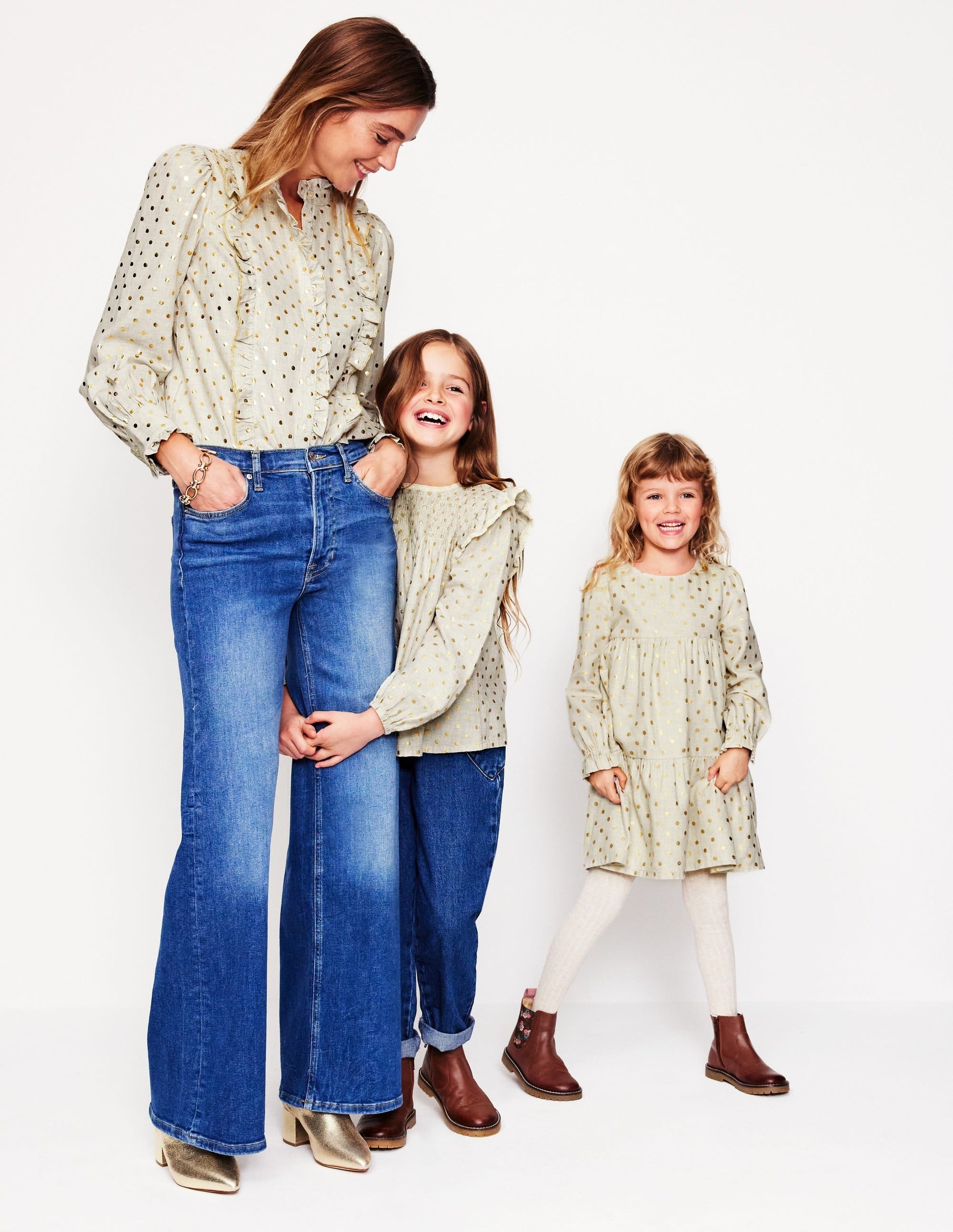 Isla Frill Detail Blouse-Metallic Spot-5