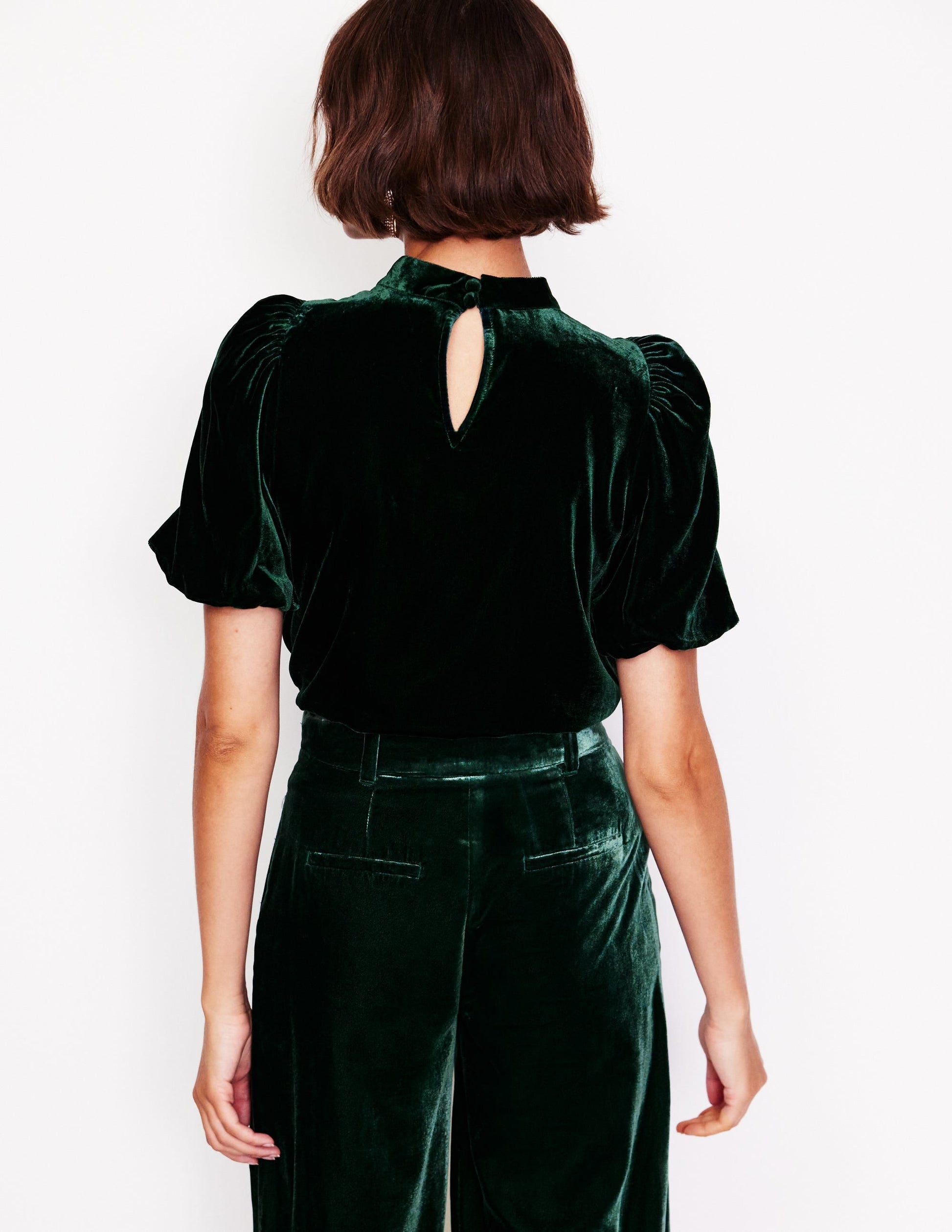 Puff Sleeve Velvet Top-Glade-3