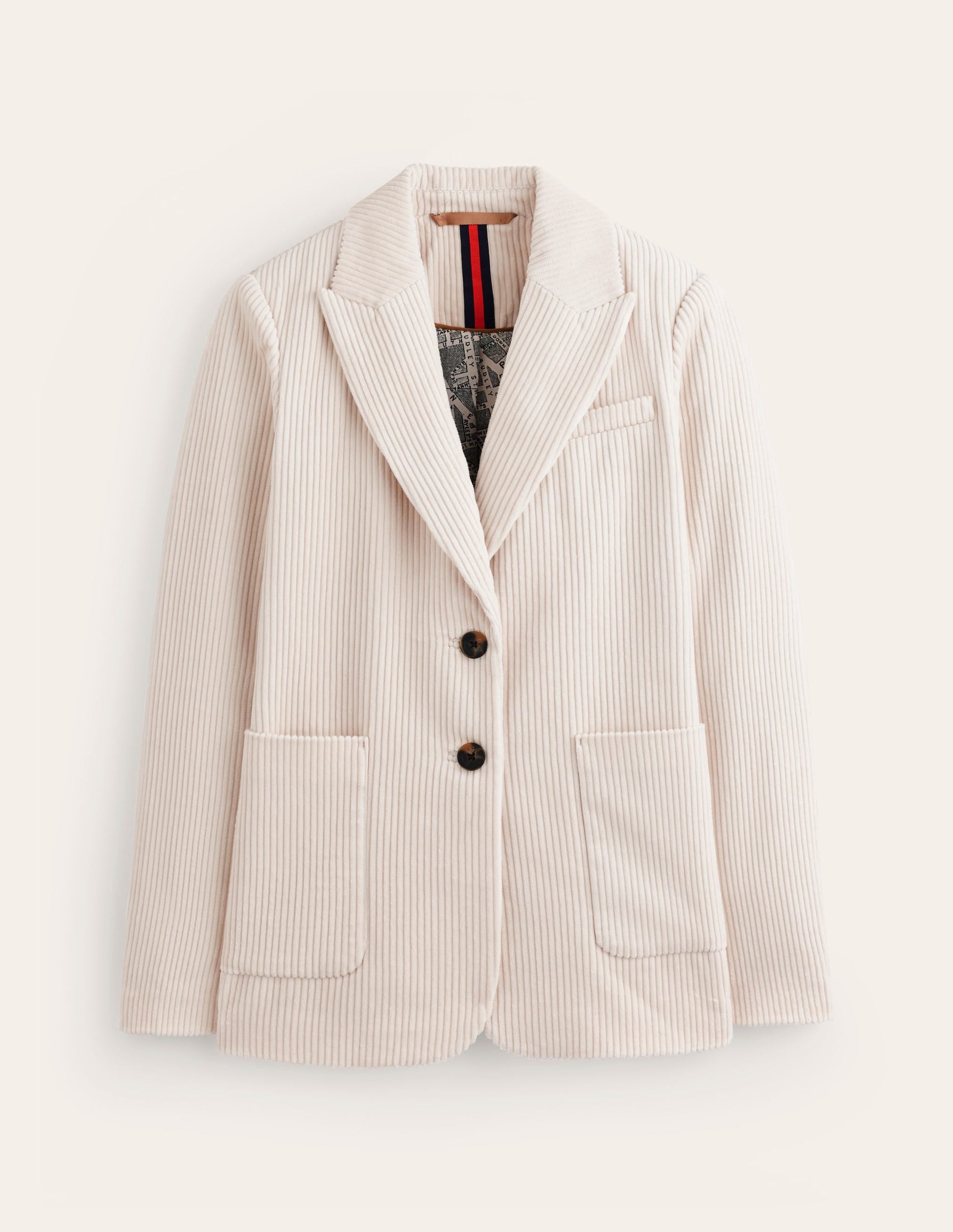 Relaxed Cord Blazer-Ivory-6