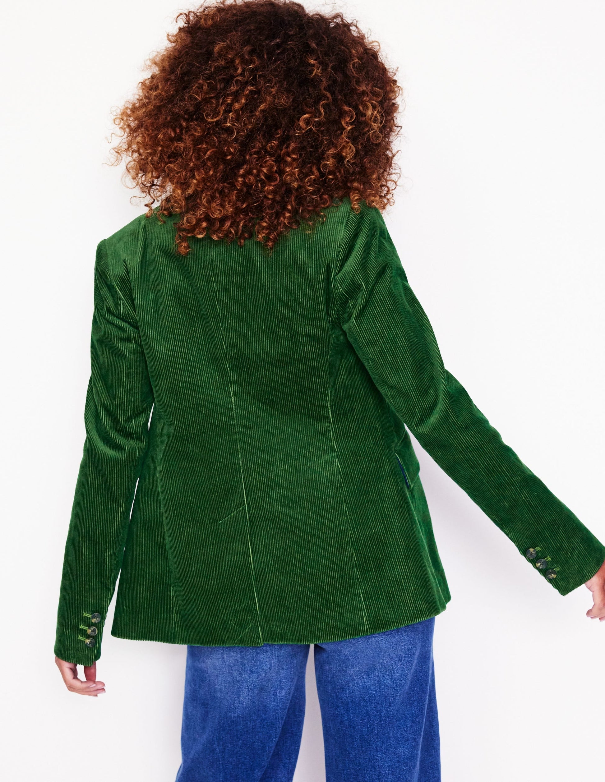 Marylebone Cord Blazer-Winter Green-3