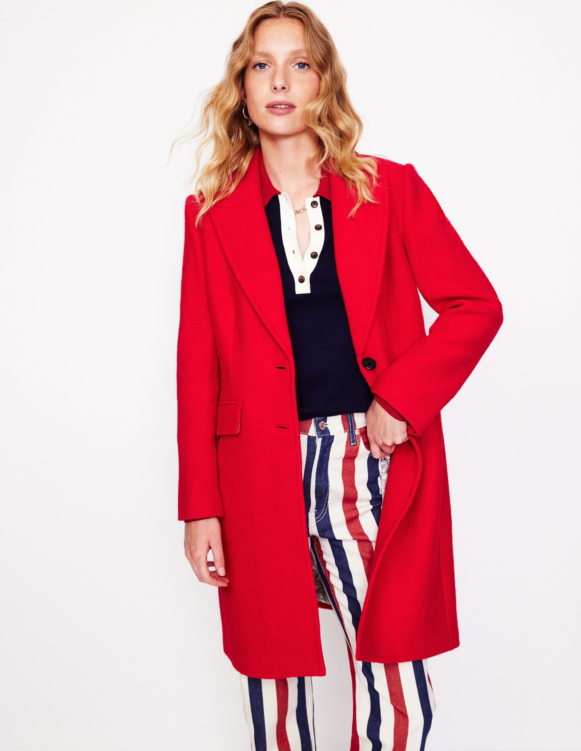 Chichester Textured Coat-High Risk Red-4