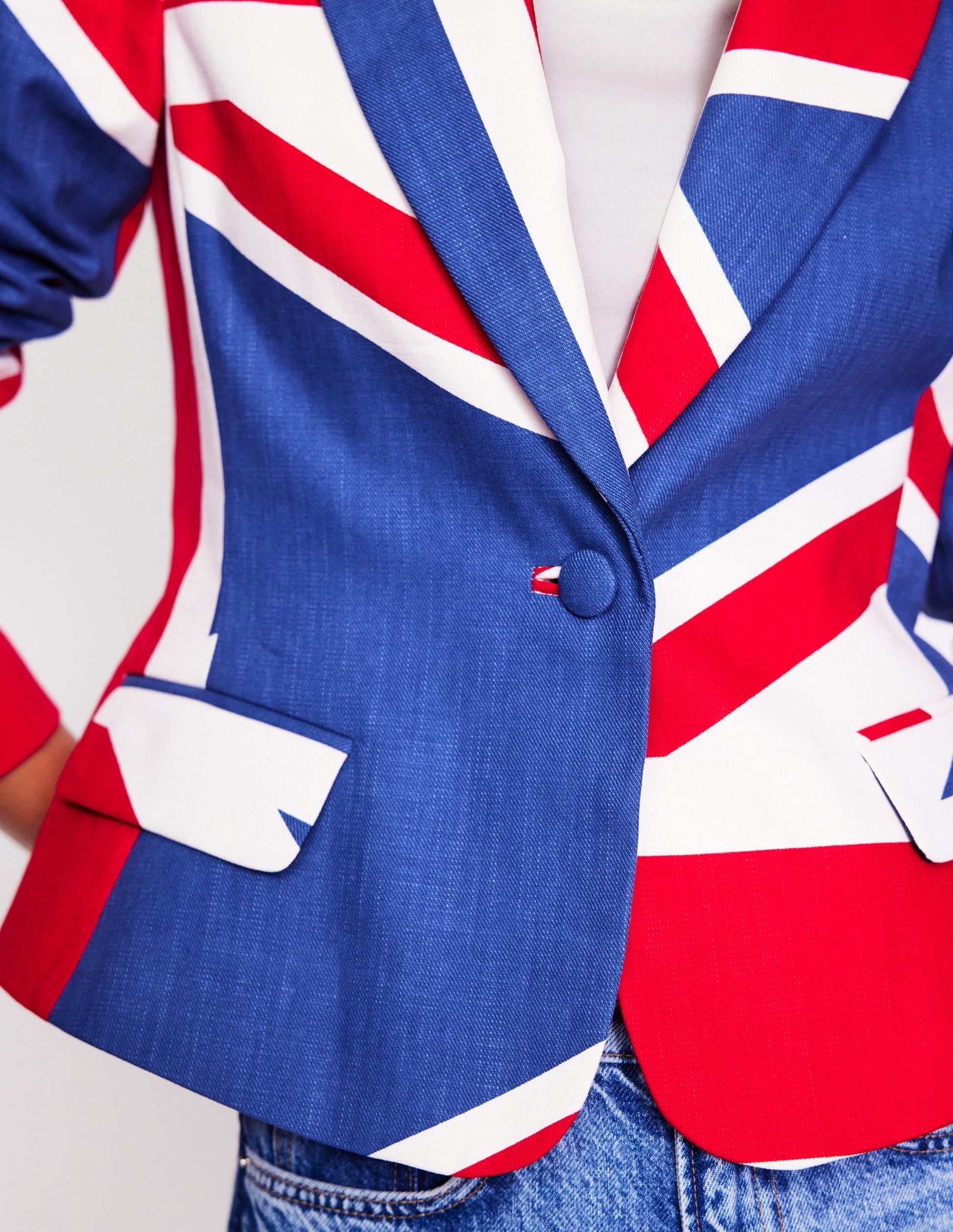 Fitted Printed Blazer-Union Jack-2