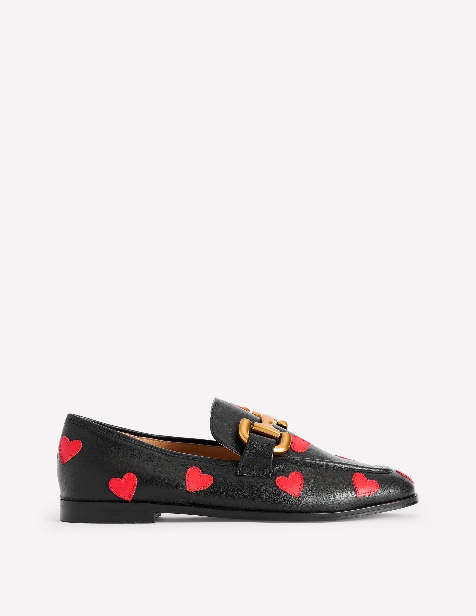 Iris Snaffle Loafers-Black Hearts-1