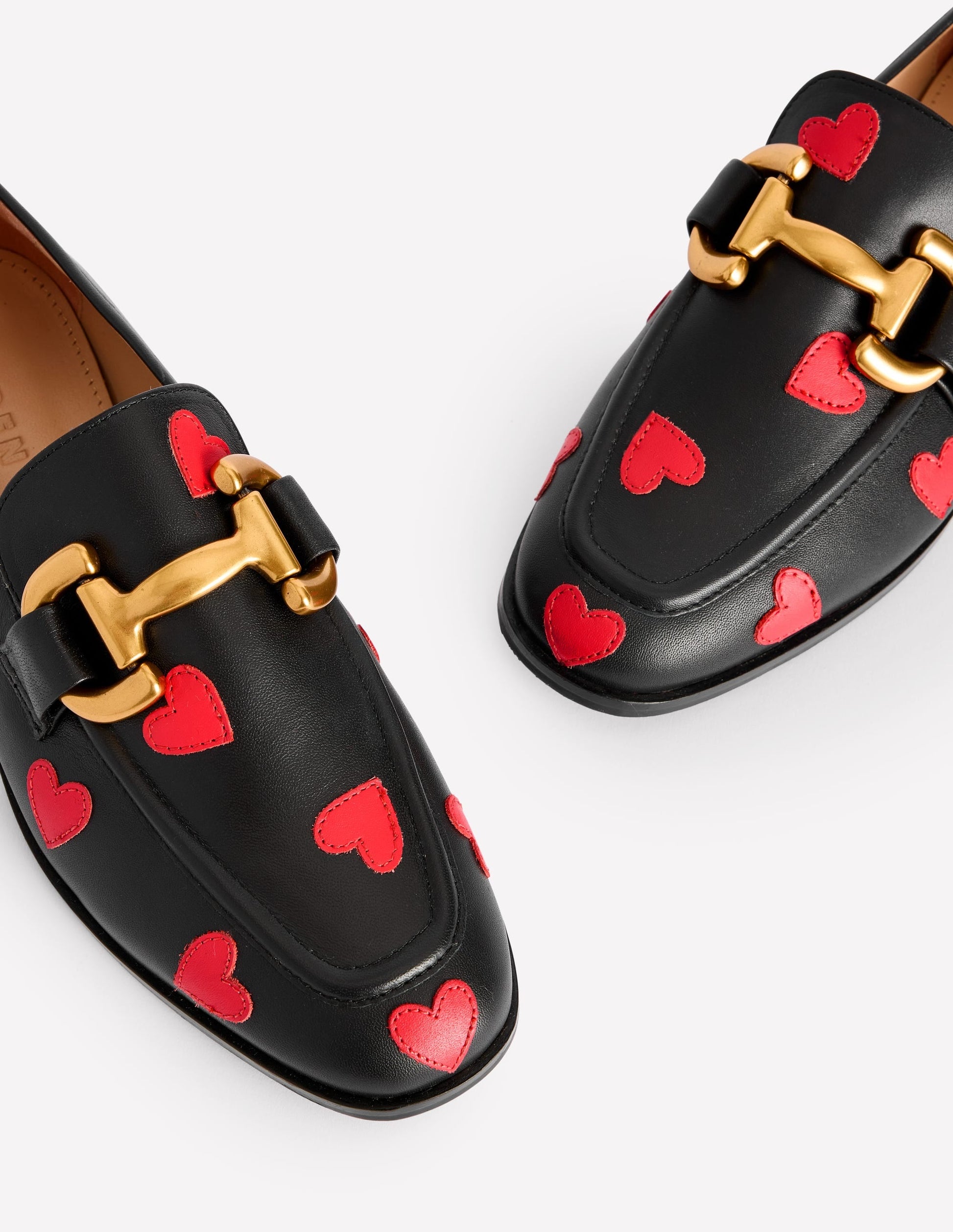Iris Snaffle Loafers-Black Hearts-4