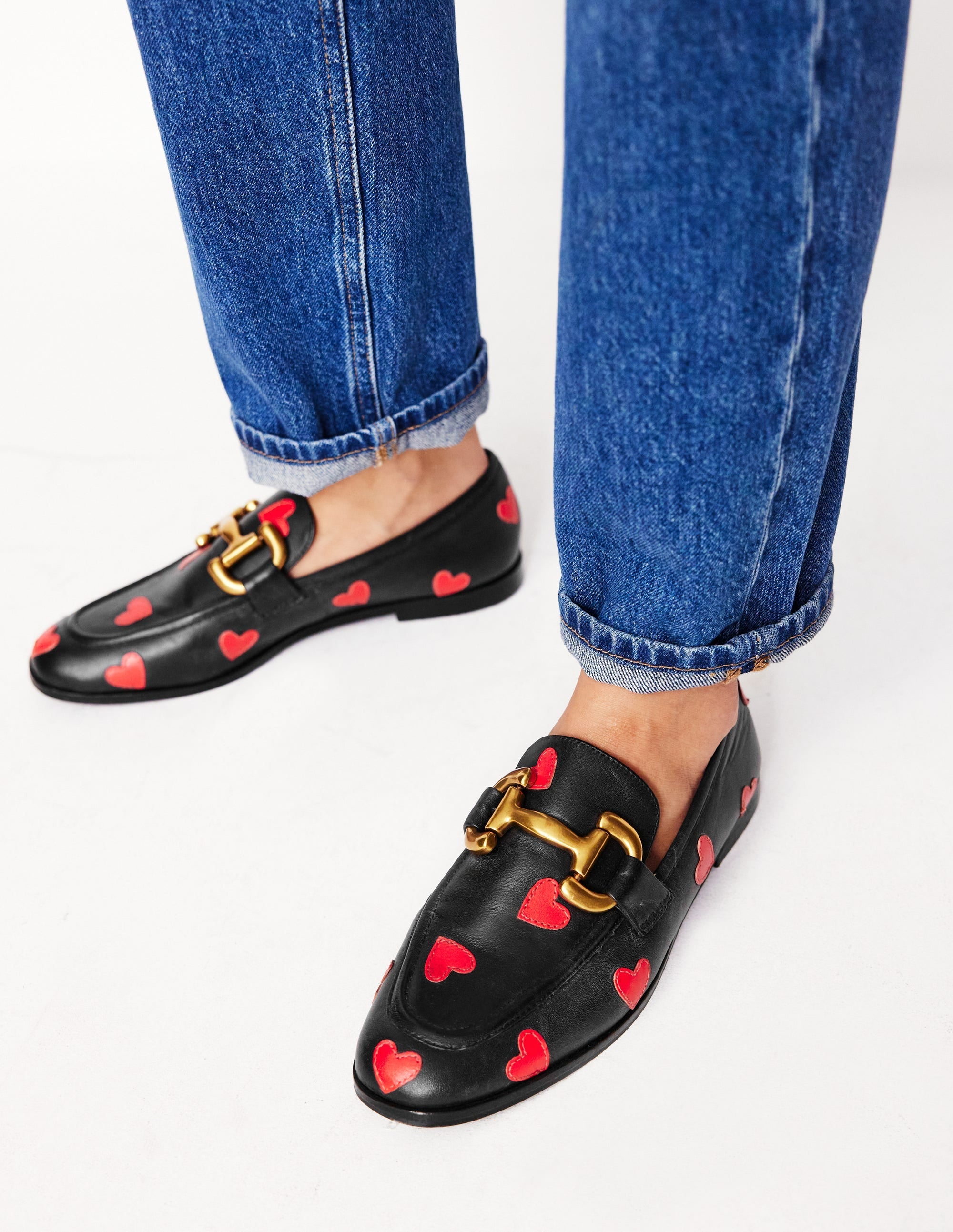 Iris Snaffle Loafers-Black Hearts - Image 2