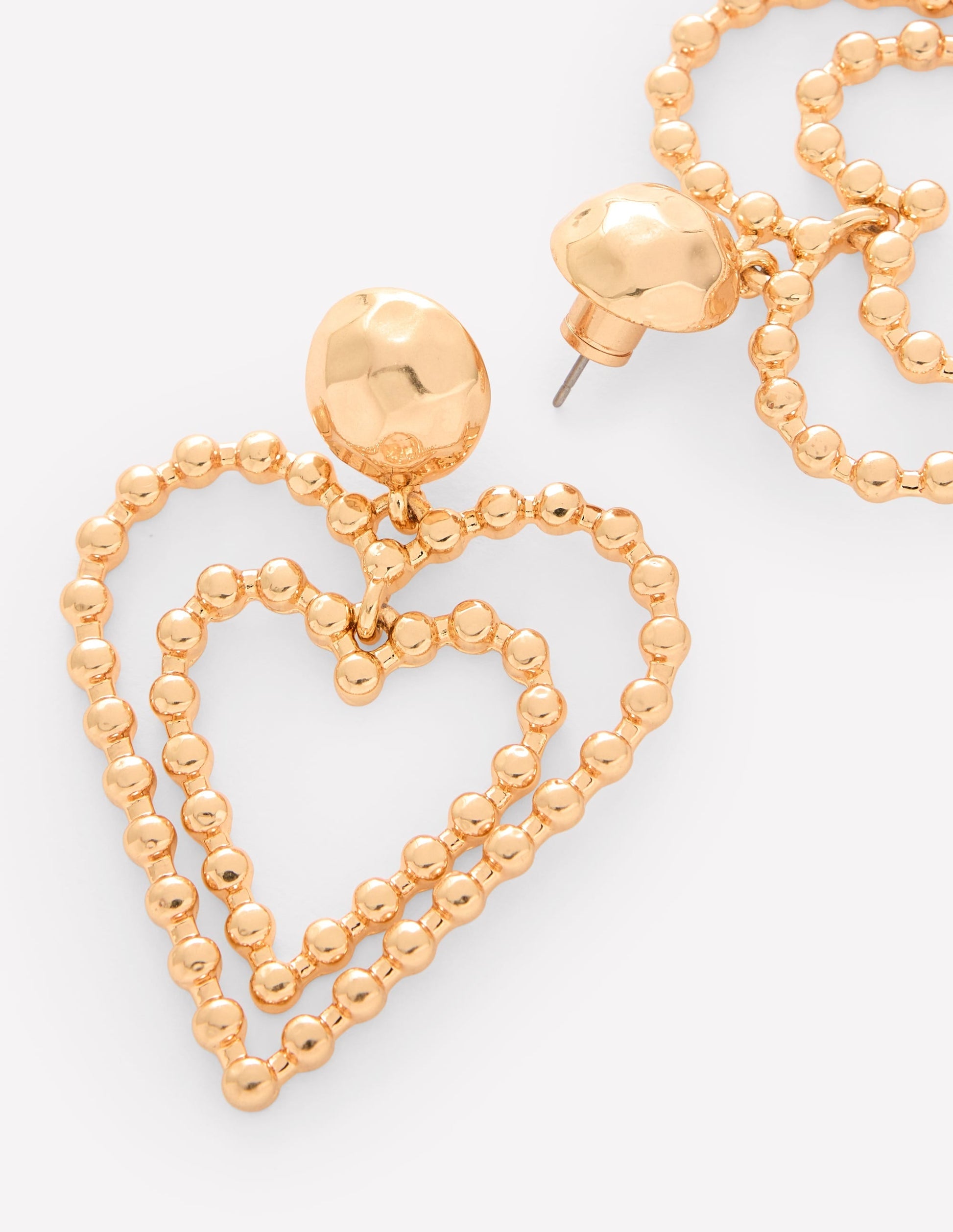 Statement Heart Earrings-Gold-3