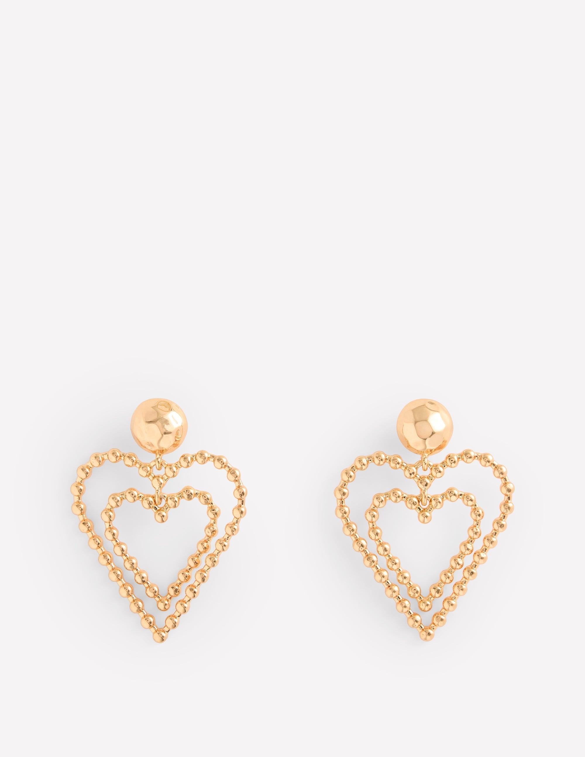 Statement Heart Earrings-Gold - Image 1