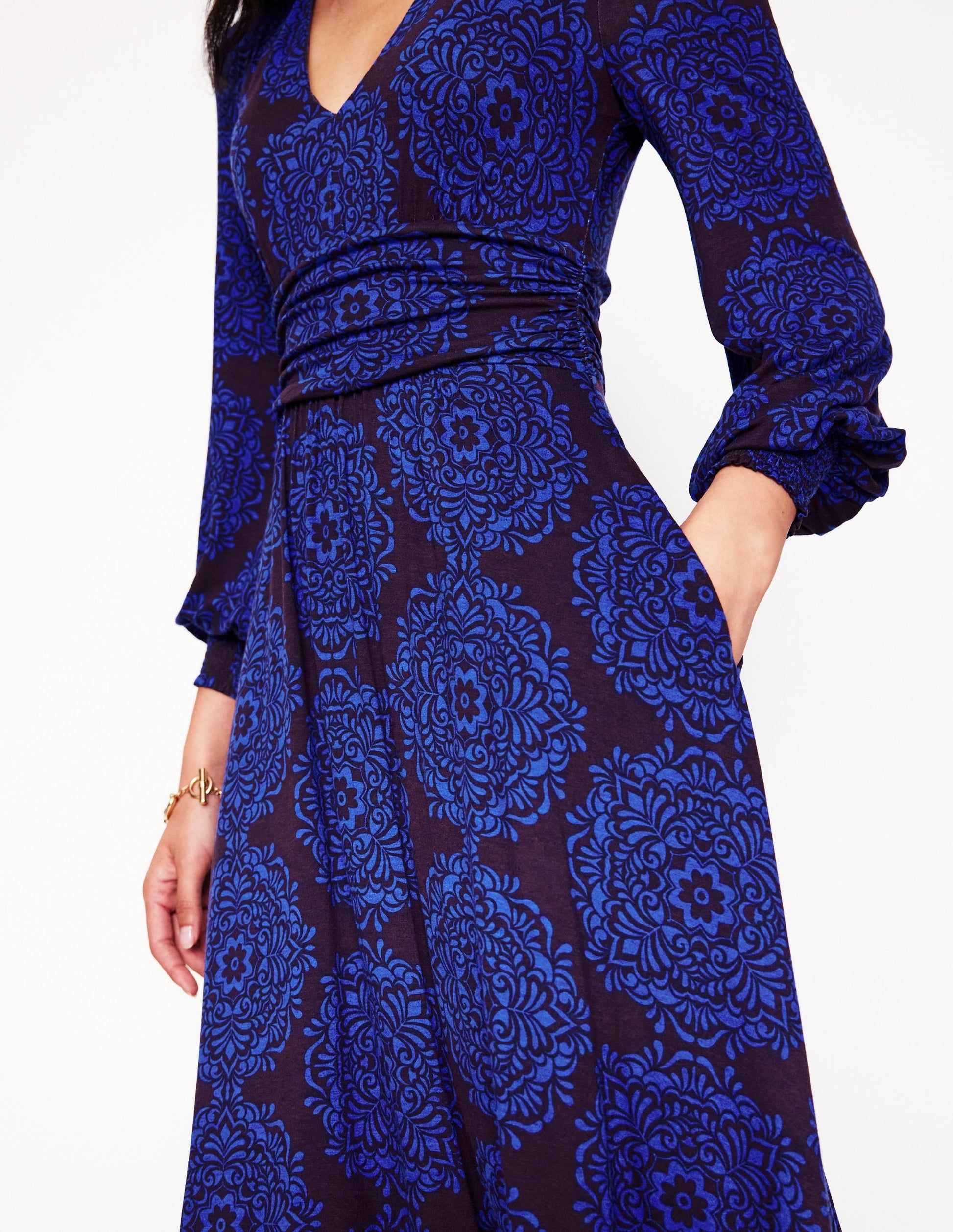 Daphne Jersey Maxi Dress-Purple, Mosaic Cascade-2