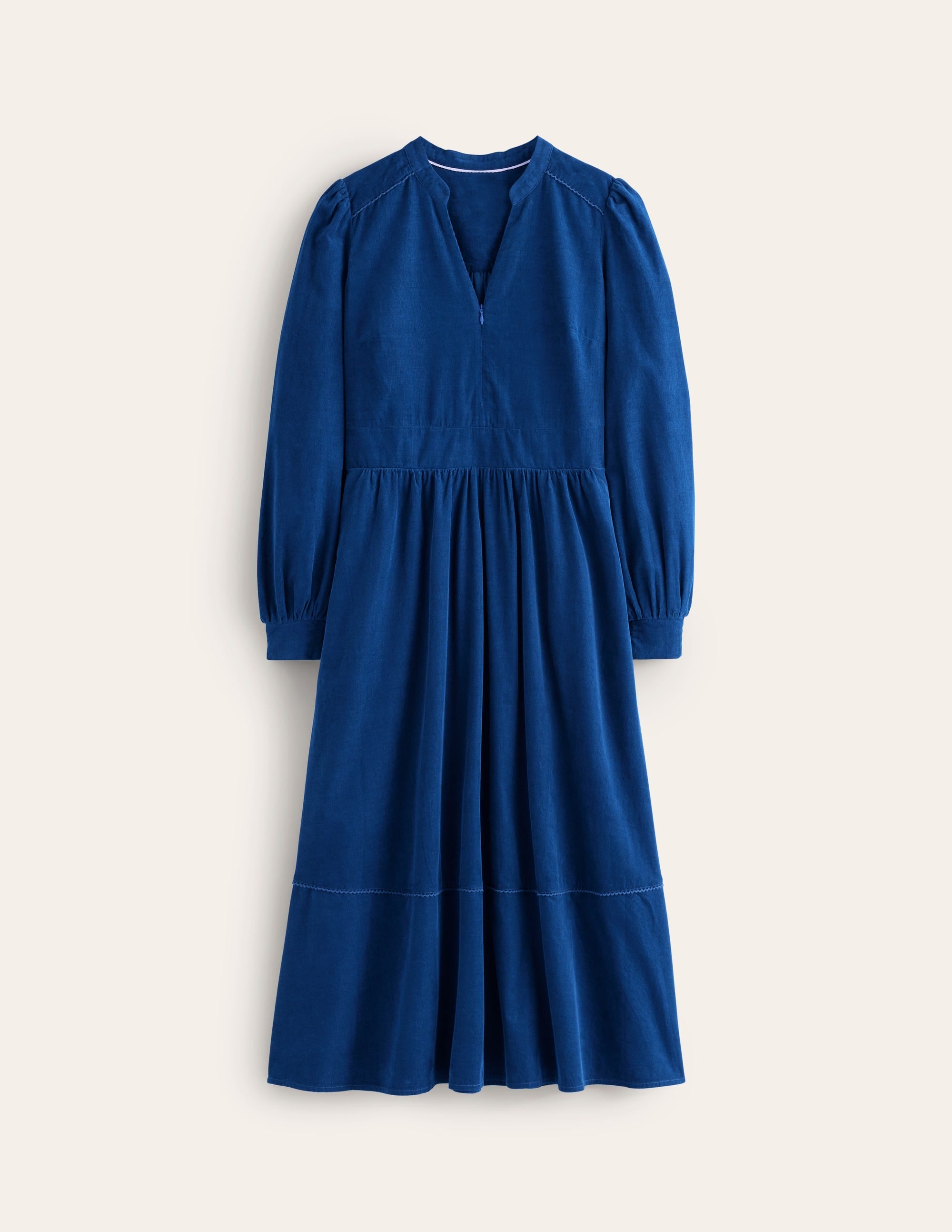 Zoe Zip Up Cord Midi Dress-Atlantic - Image 6