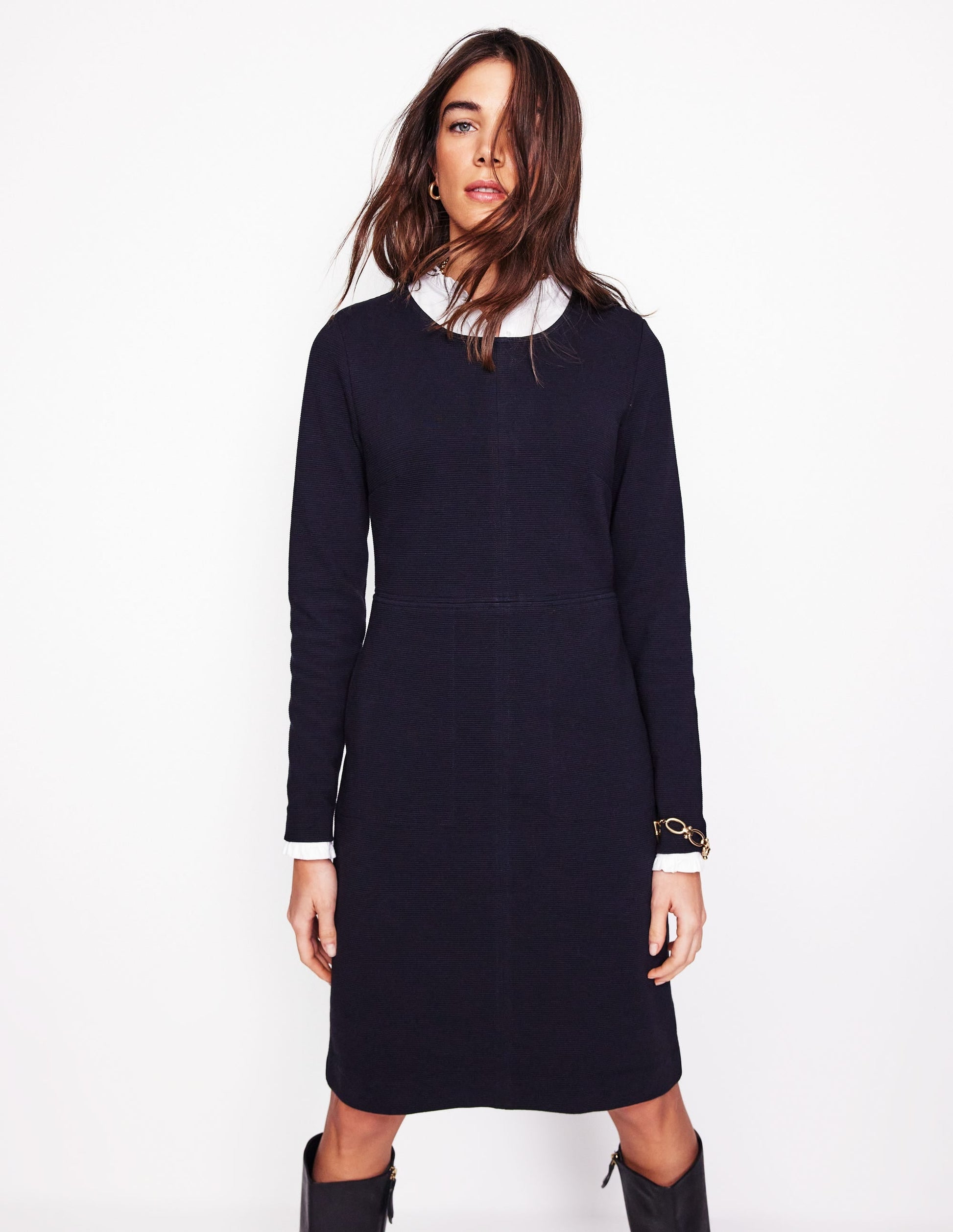 Cornelia Ottoman Dress-Black-4