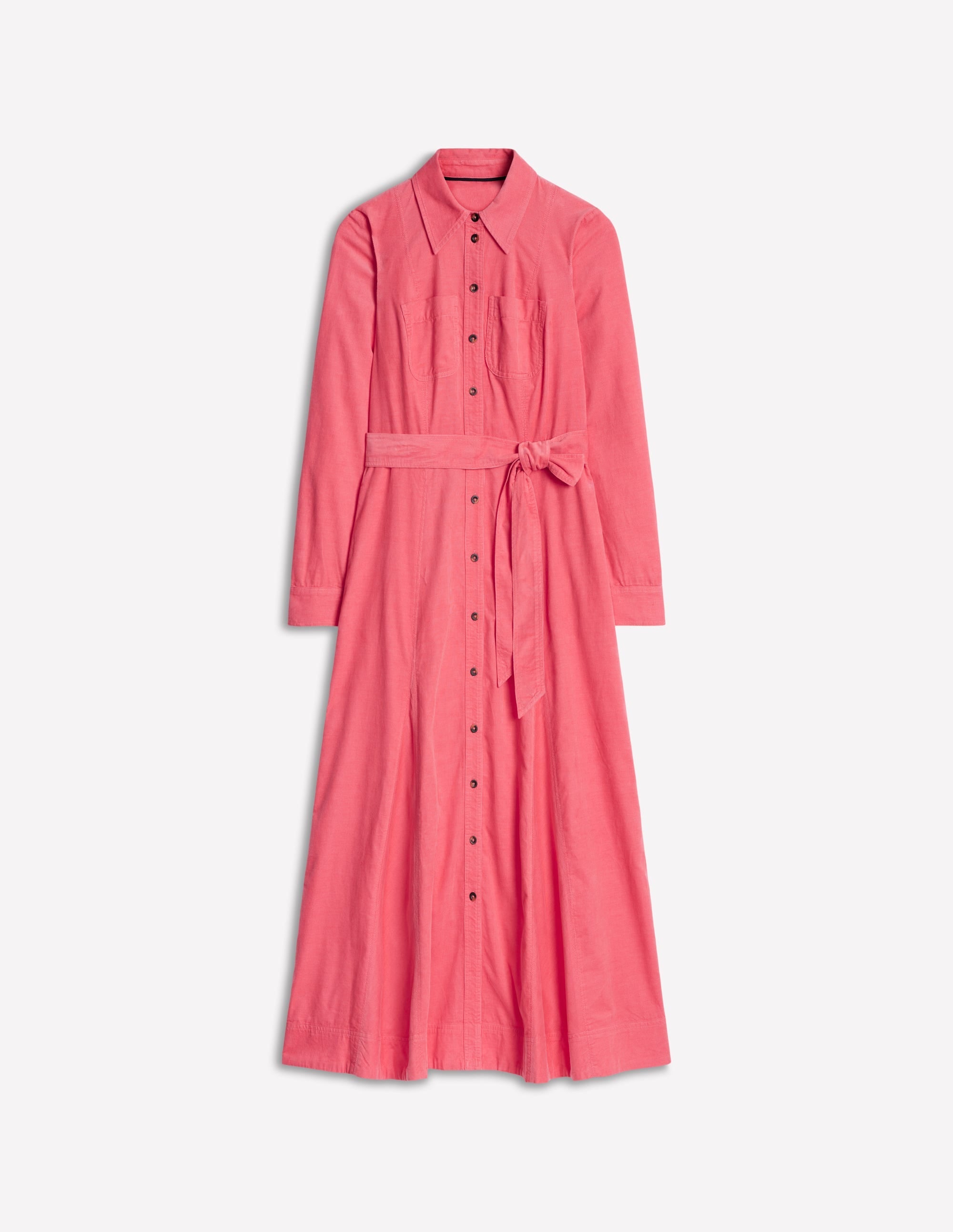 Tess Cord Midi Shirt Dress-Azalea Pink - Image 5