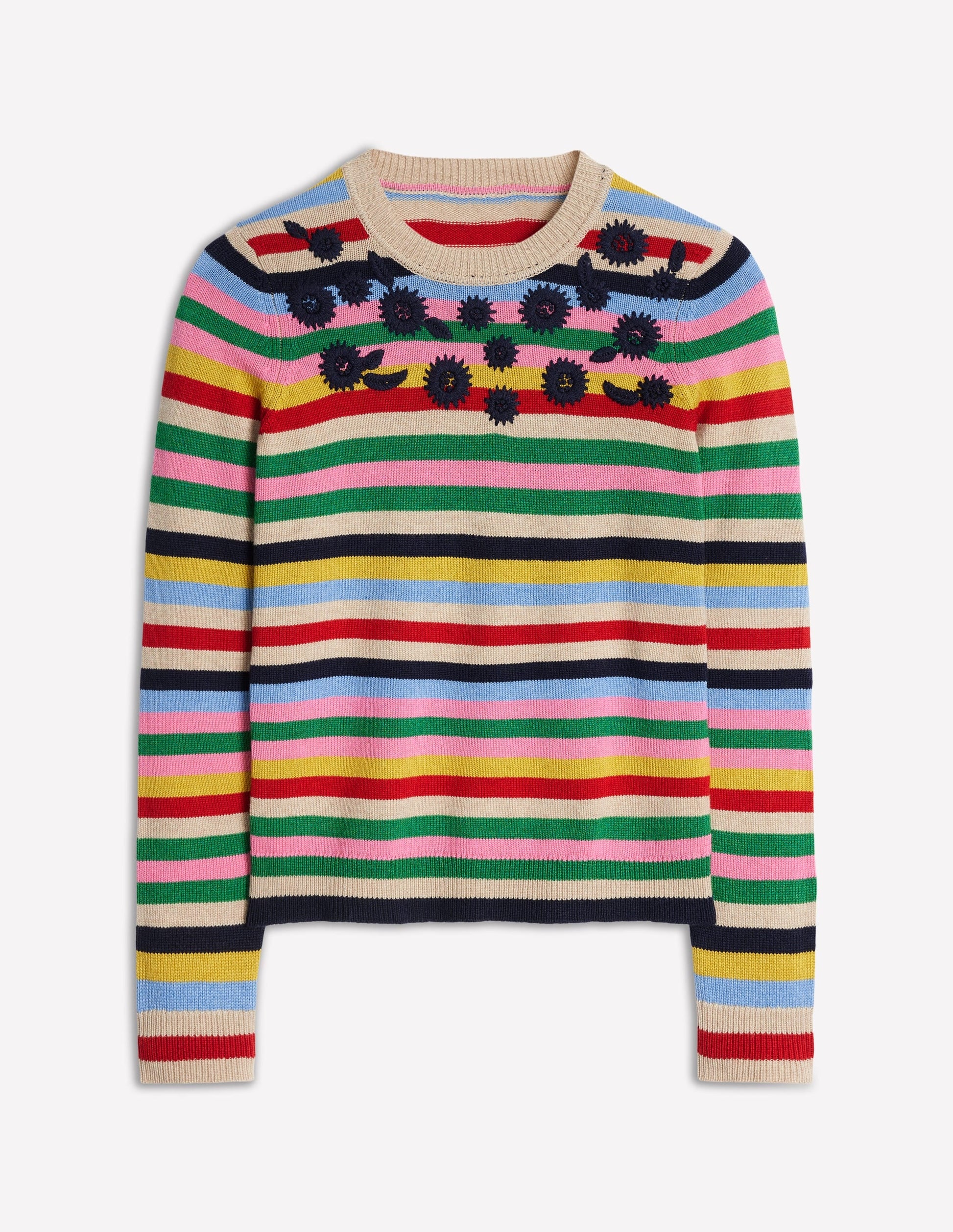 Embroidered Floral Jumper-Multi, Rainbow-6