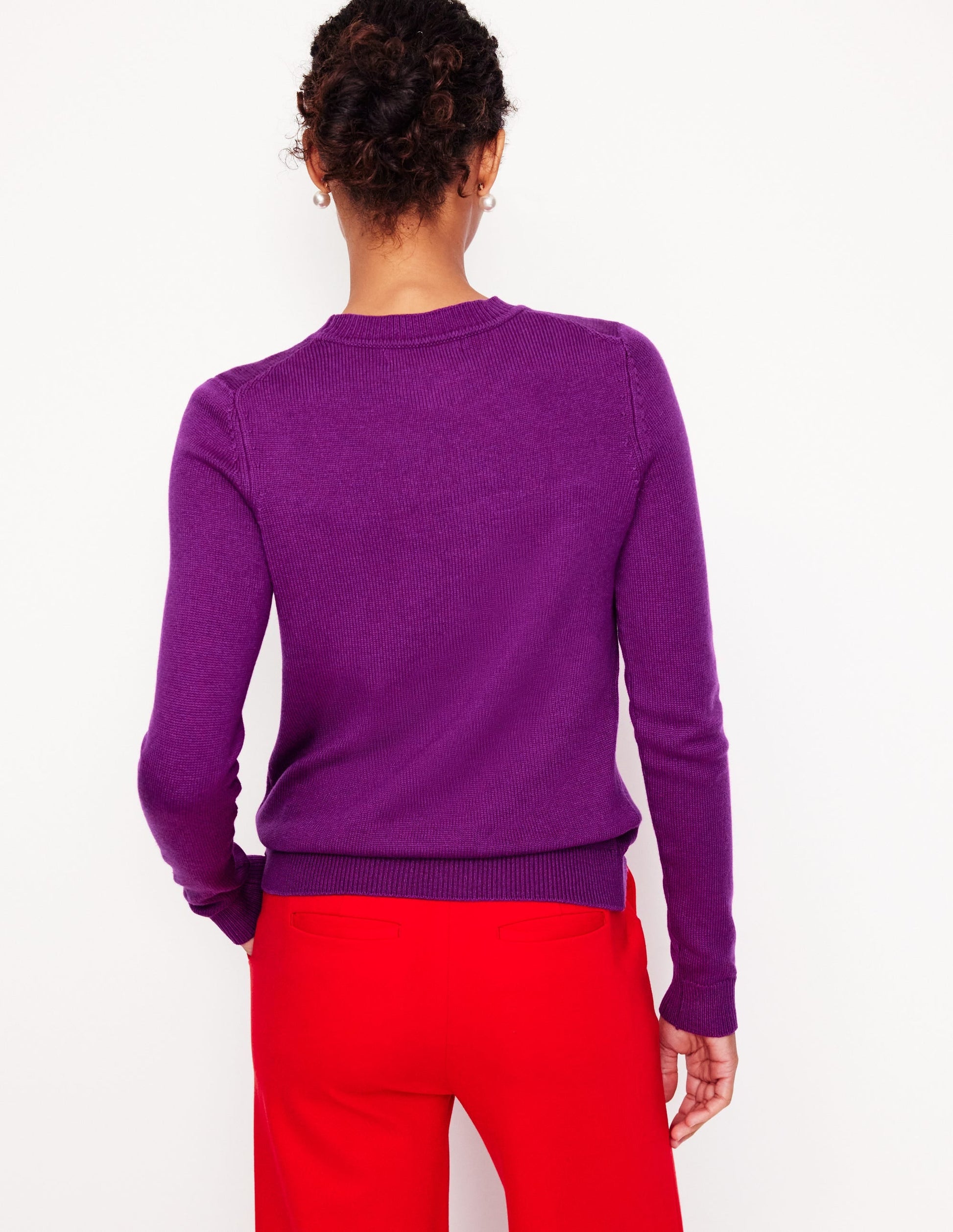 Embroidered Floral Jumper-Regal Purple-3